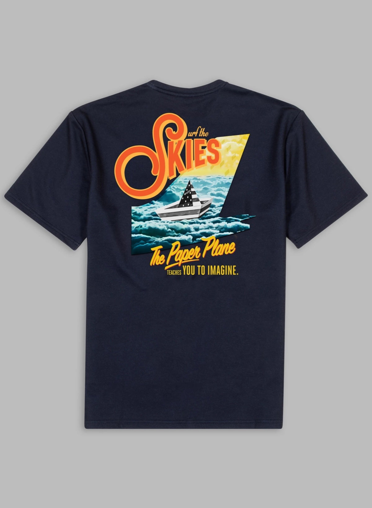 Paper Plane T-Shirt - French Terry - Sapphire - 300045