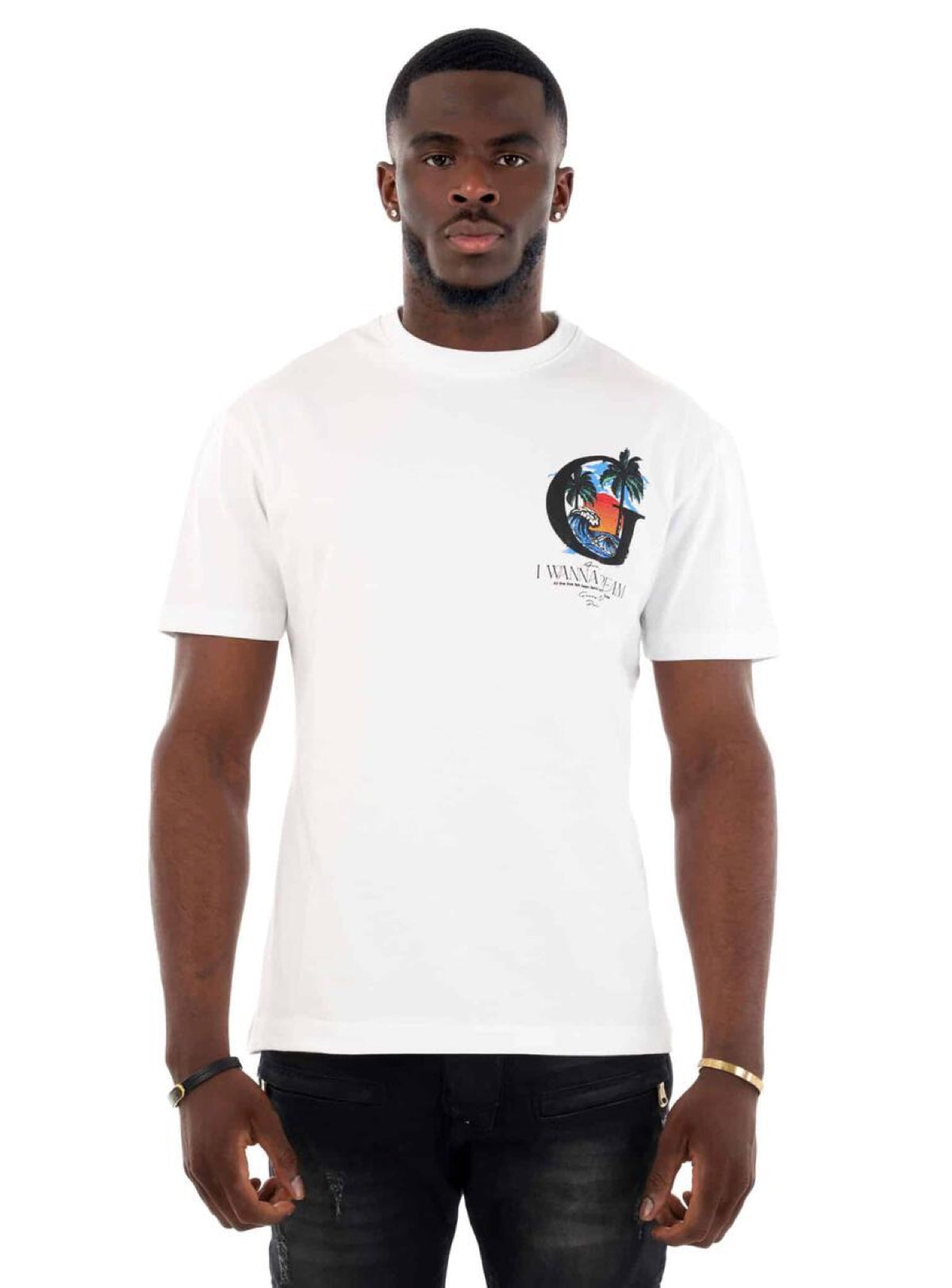 George V T-Shirt - I Wanna Dream - White - GV2555