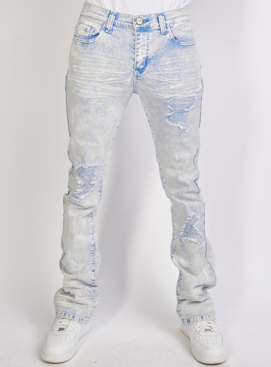 Politics Flare Stacked Jeans-Barlow-Ice Tundra506