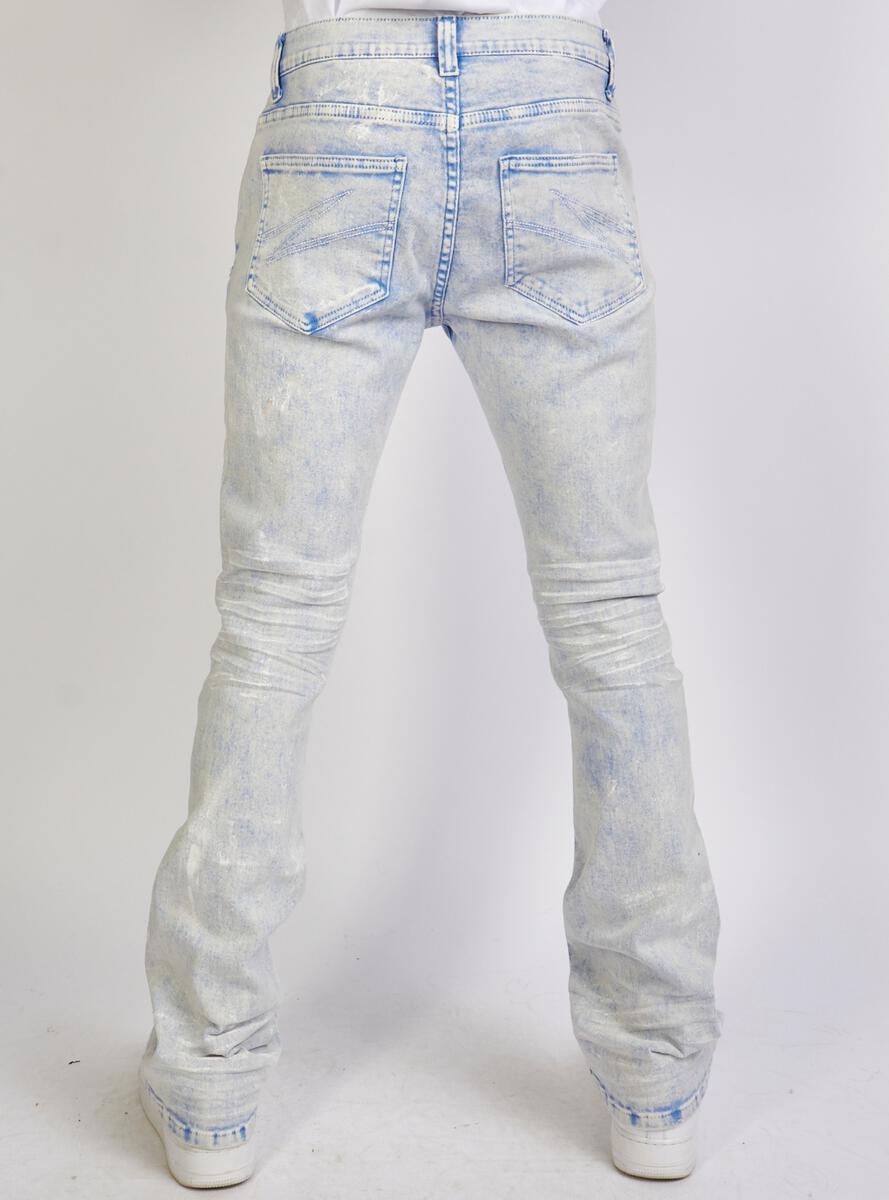 Politics Flare Stacked Jeans-Barlow-Ice Tundra506