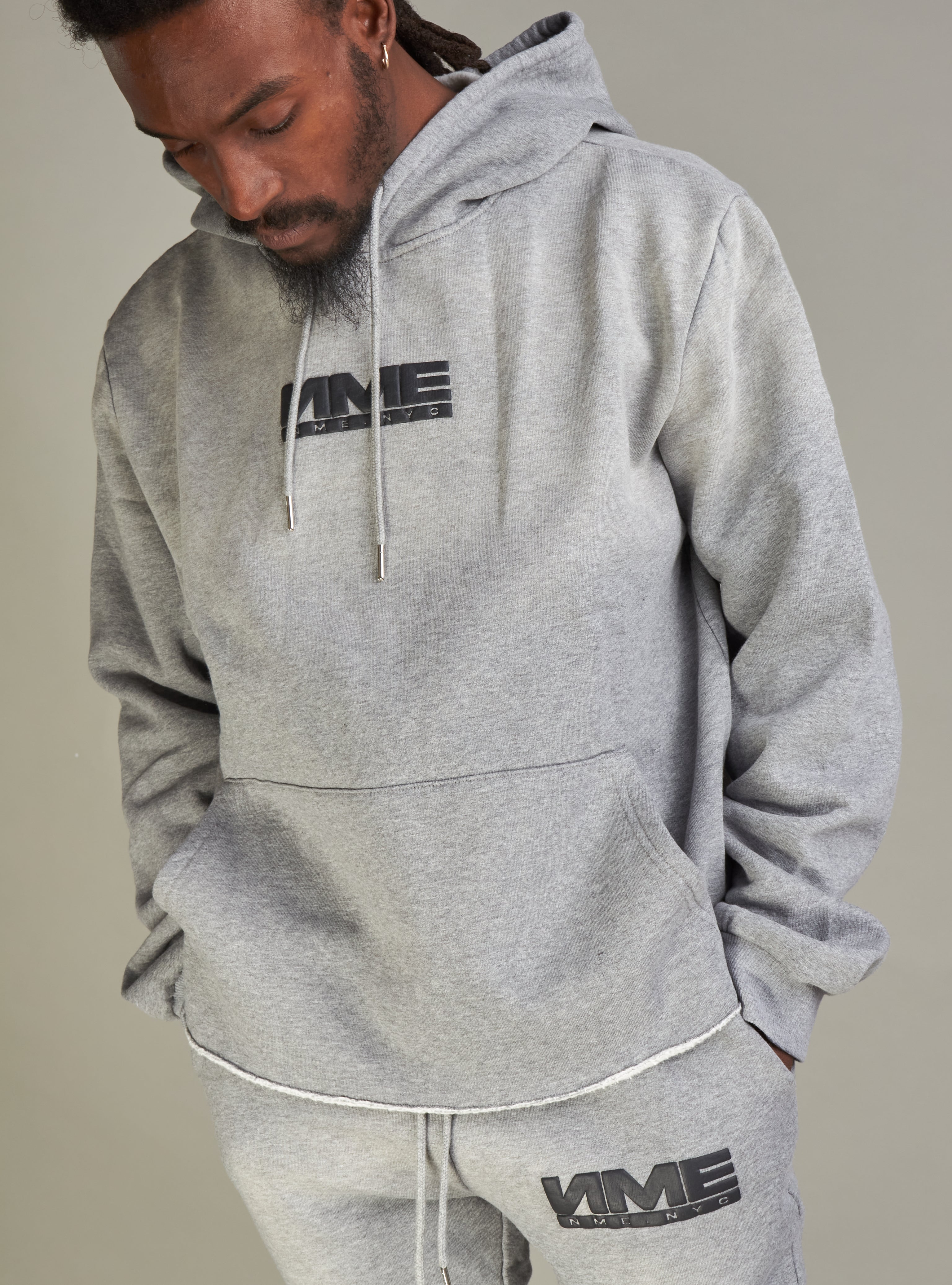 NME Hoodie - Fading - Damien - Dark Grey Wash - 305
