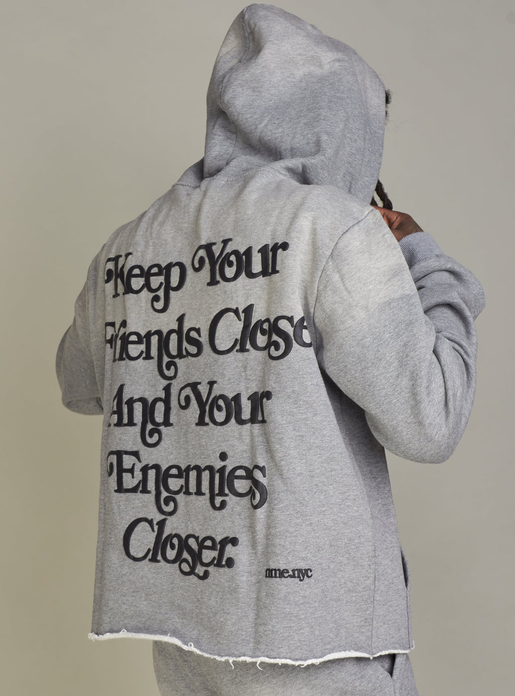 NME Hoodie - Fading - Damien - Dark Grey Wash - 305