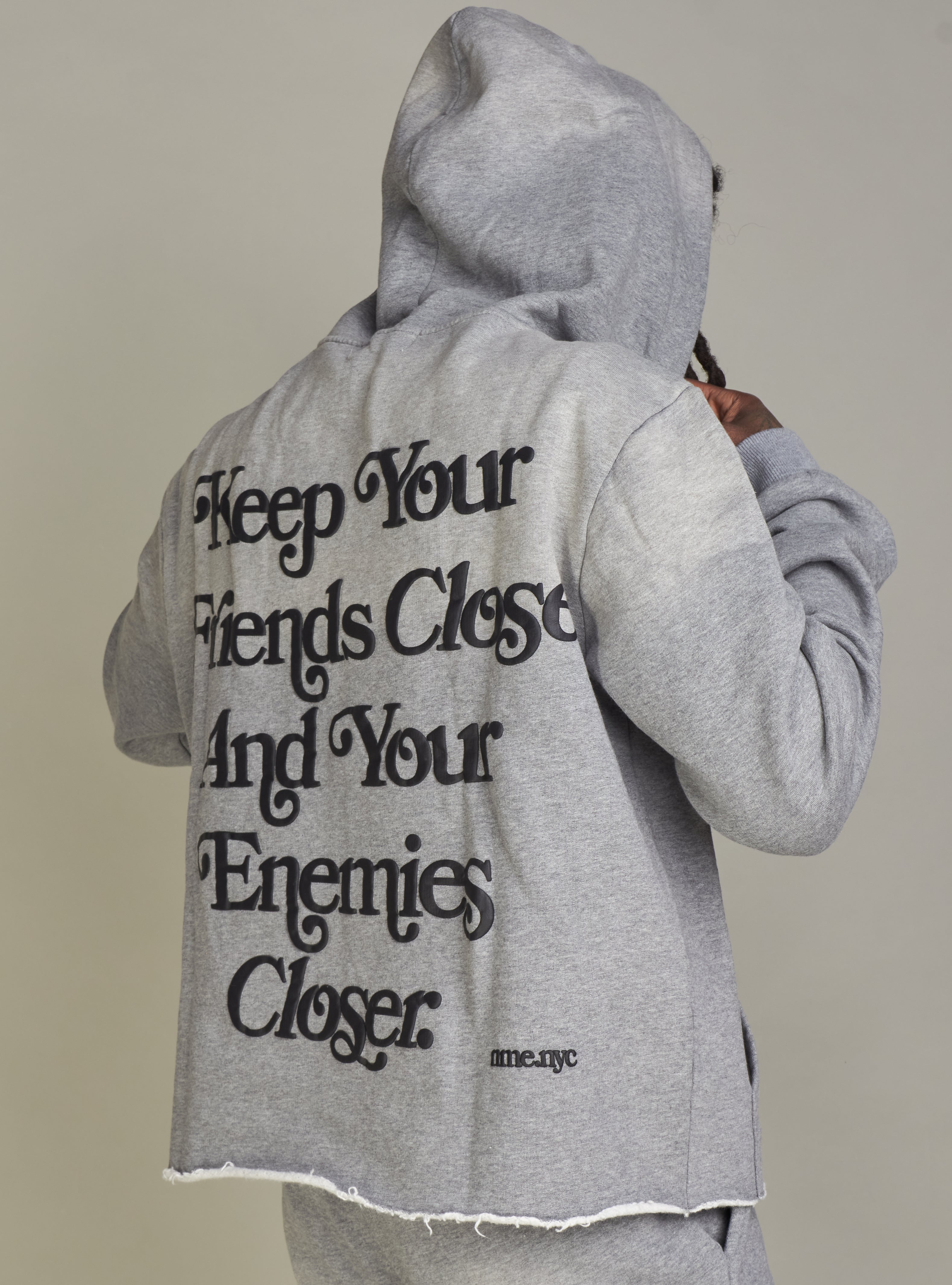 NME Hoodie - Fading - Damien - Dark Grey Wash - 305