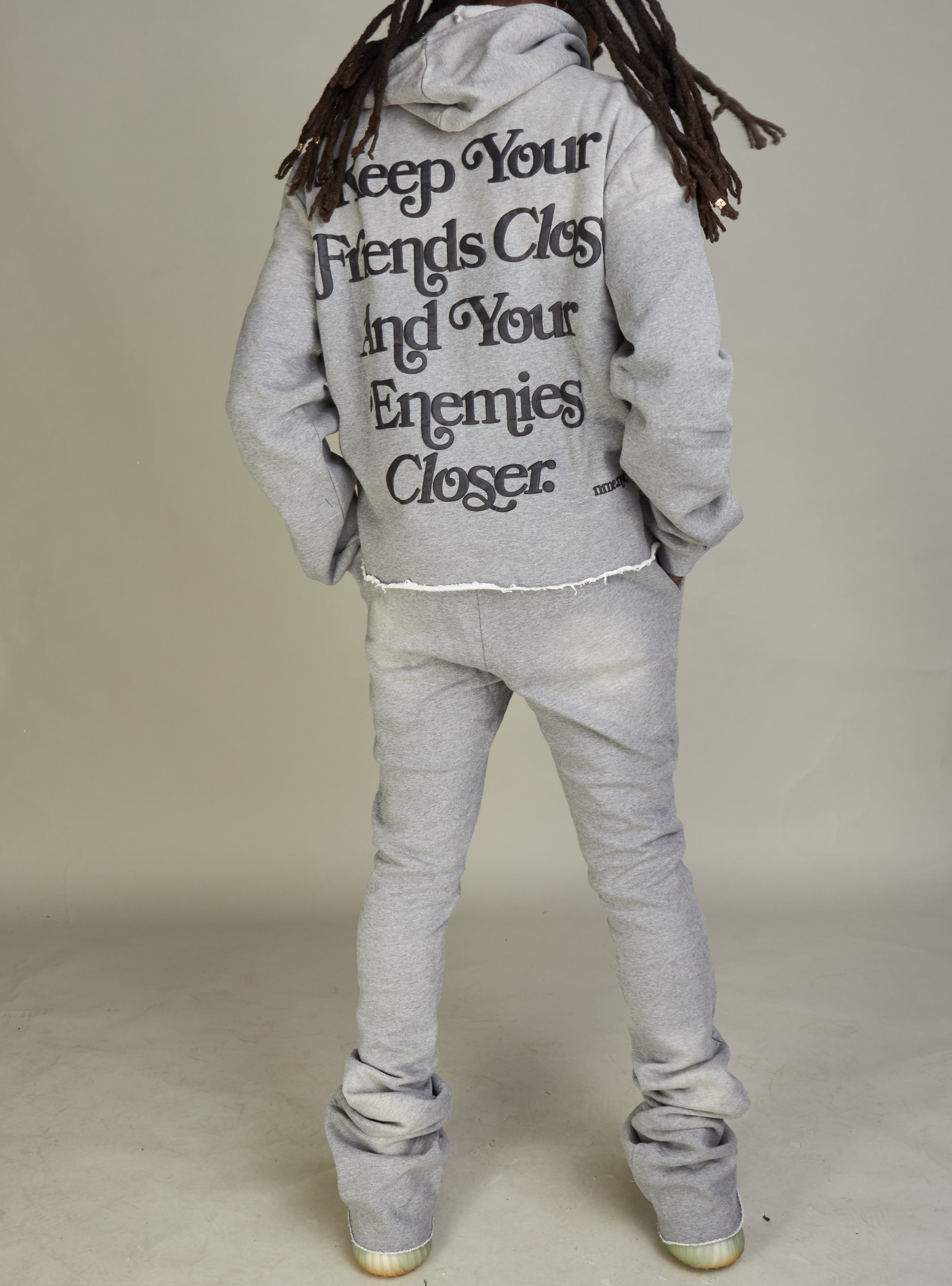 NME Hoodie - Fading - Damien - Dark Grey Wash - 305