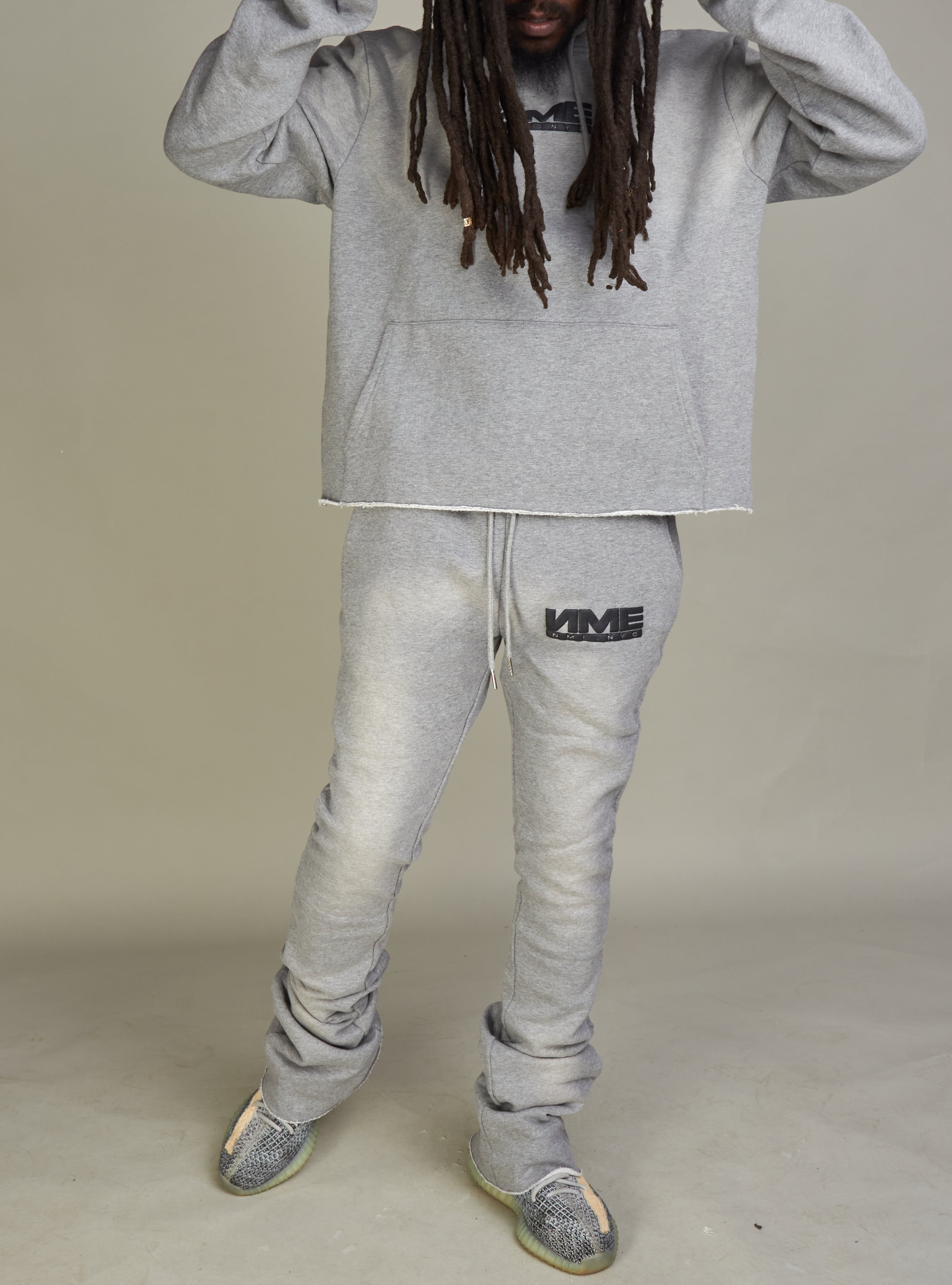 NME Sweatpants - Fading - Damien - Dark Grey Wash - 705