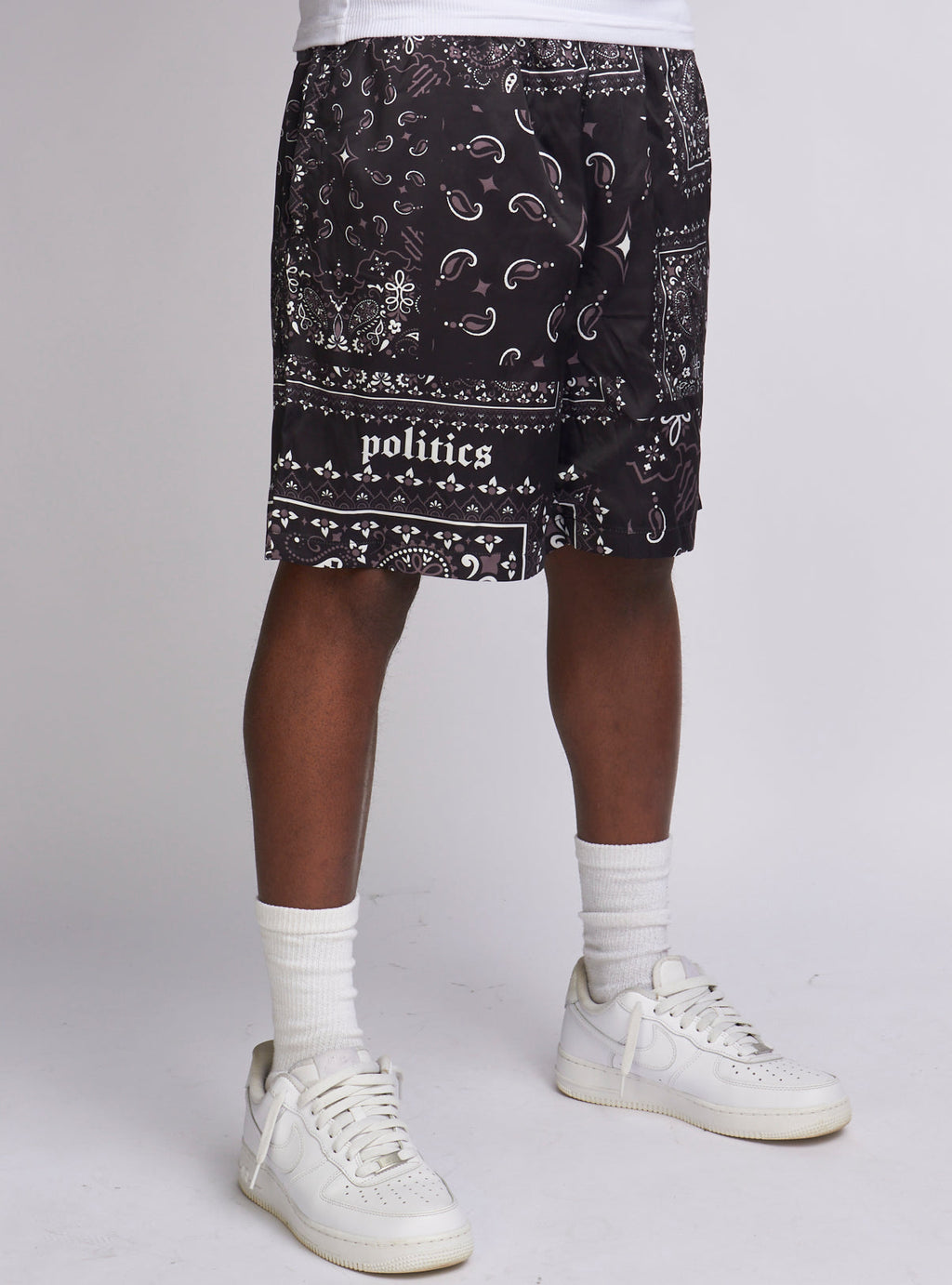 Politics Shorts - Black Bandana - Hughes625