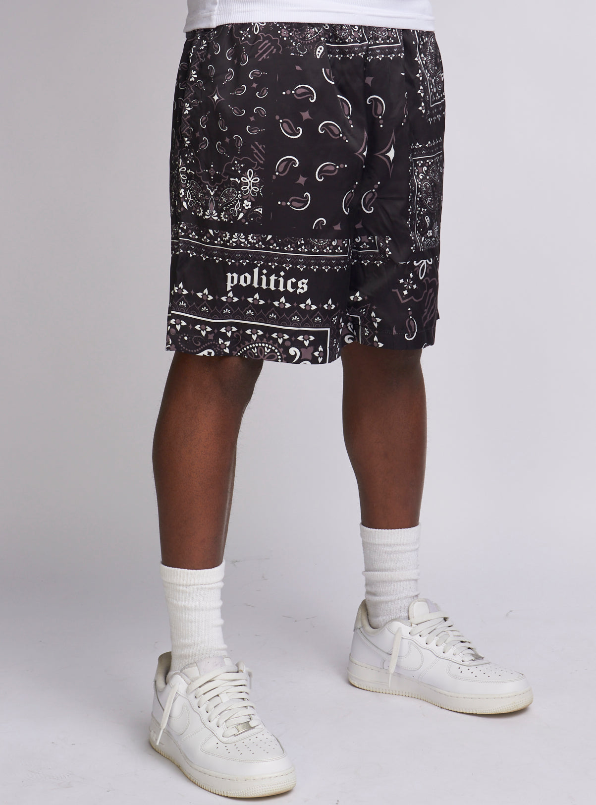 Politics Shorts - Black Bandana - Hughes625