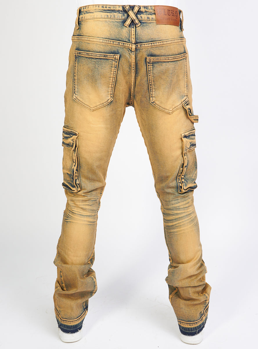 Politics Flare Stacked Pants - Mott - Vintage Wash - 501