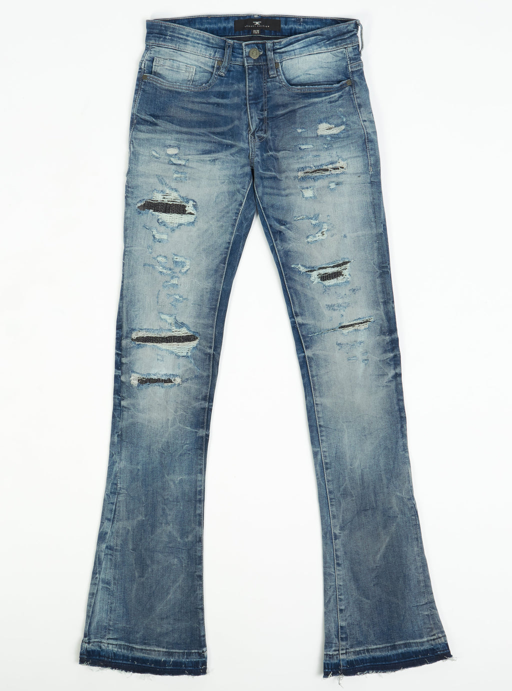 Jordan Craig Jeans - Stitched Rips - Aged Wash - JF300R_2