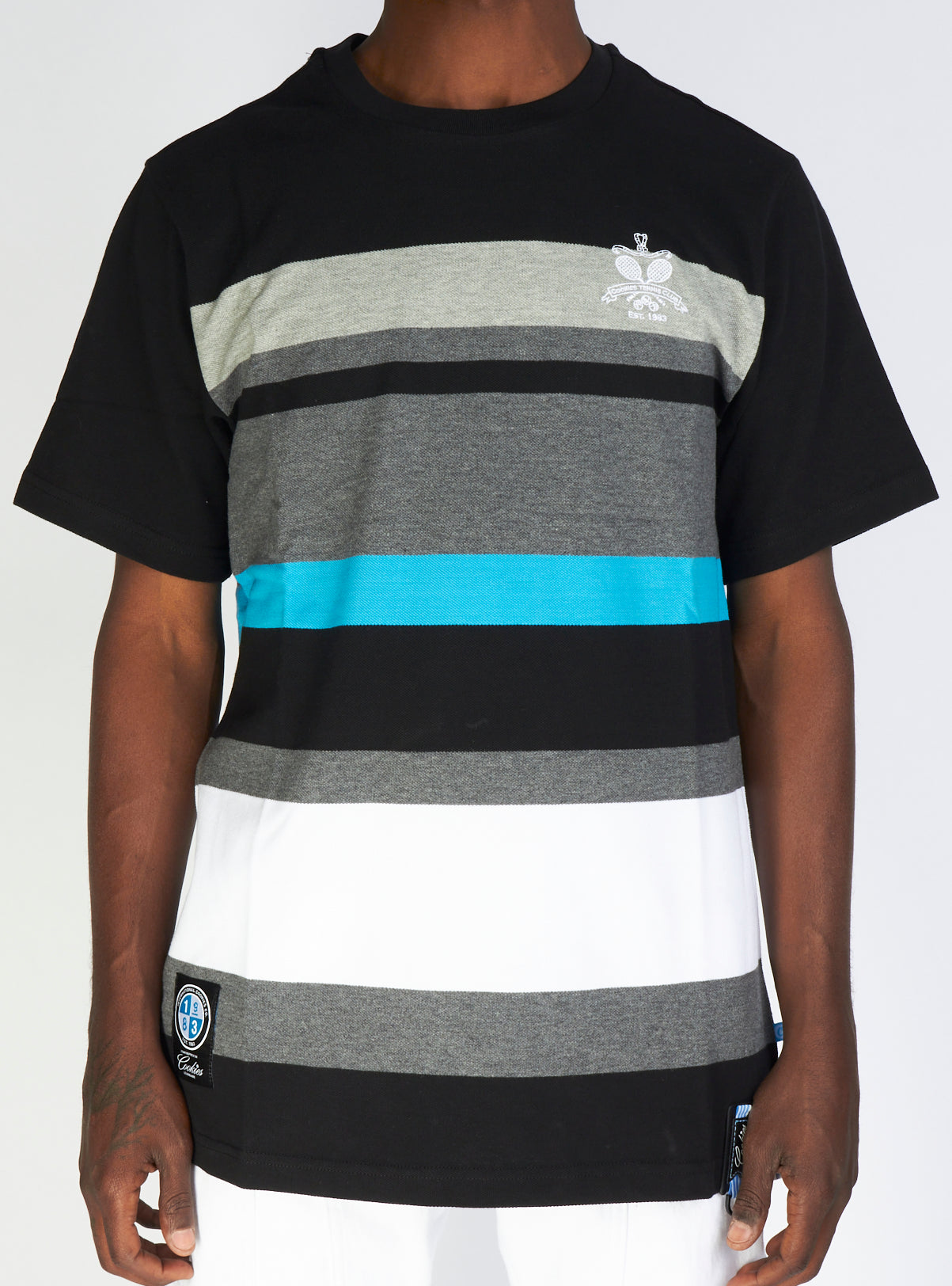 Cookies T-Shirt - Corsica Stripes - Black - CM232KST08