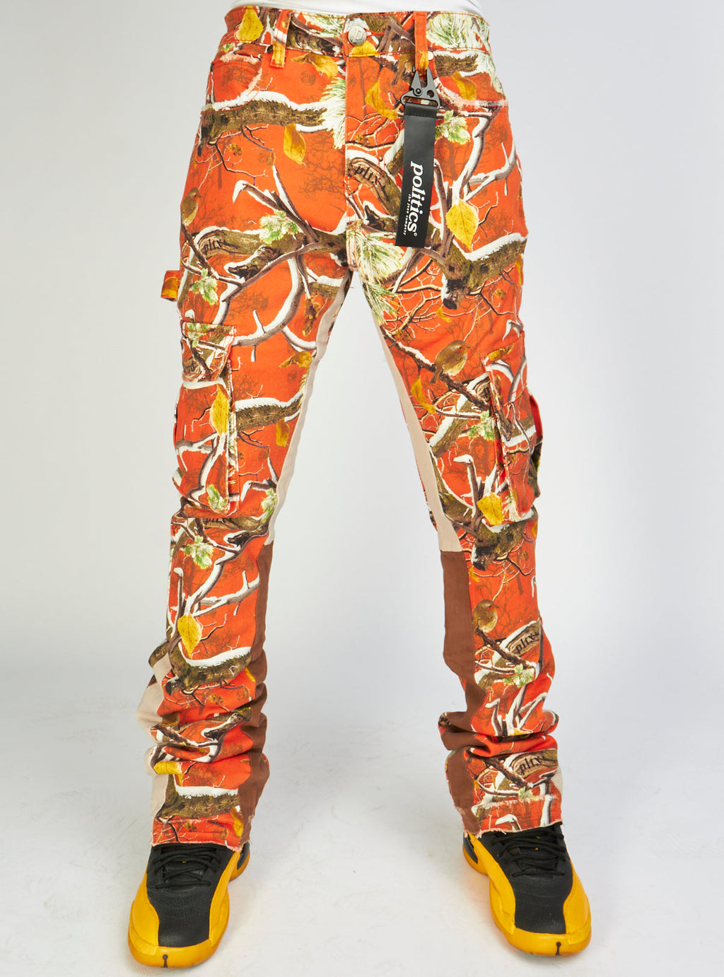 Politics Jeans - Mott - Orange Camo - Cargo Stacked Denim  - 519