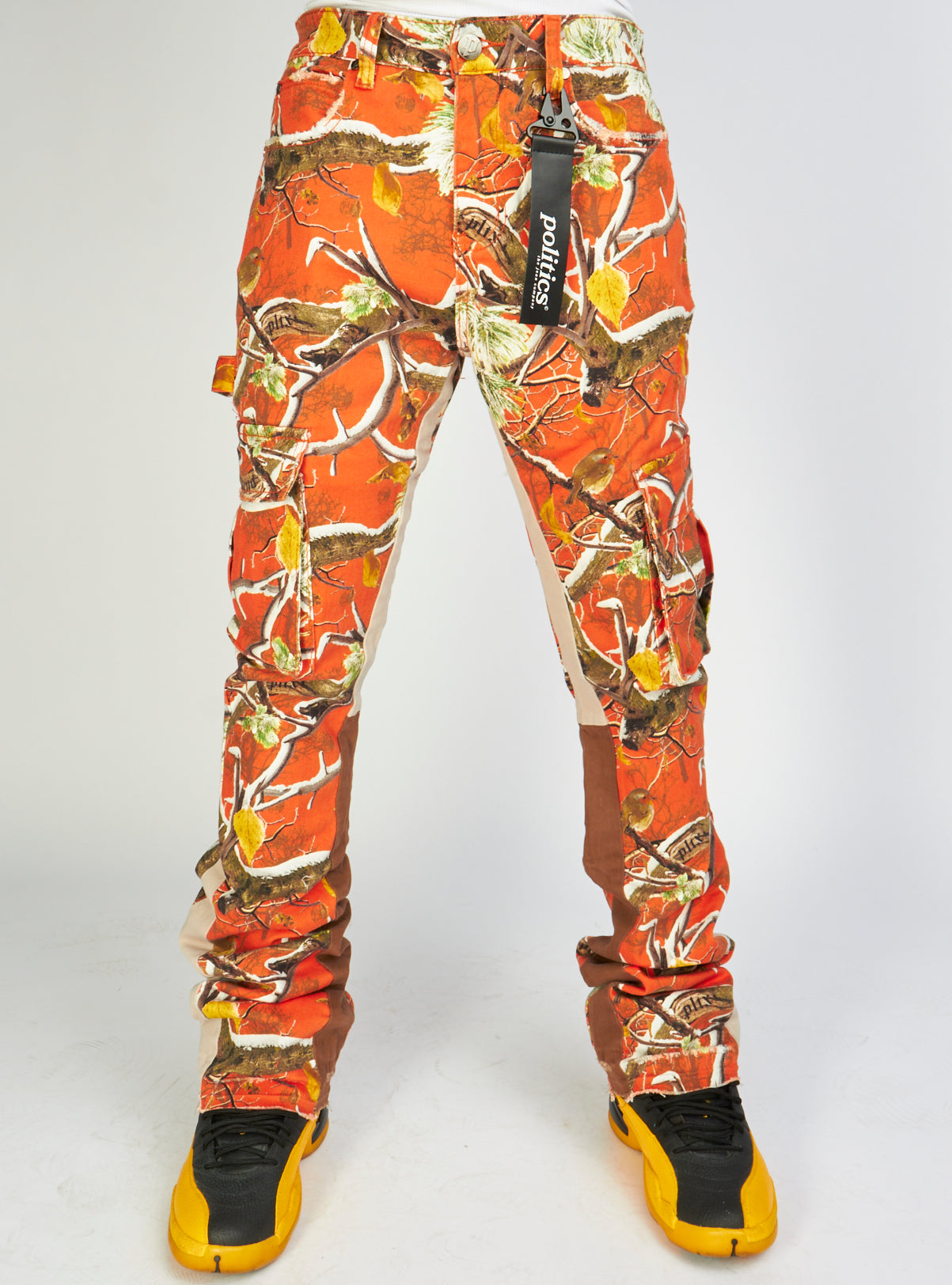 Politics Jeans - Mott - Orange Camo - Cargo Stacked Denim  - 519