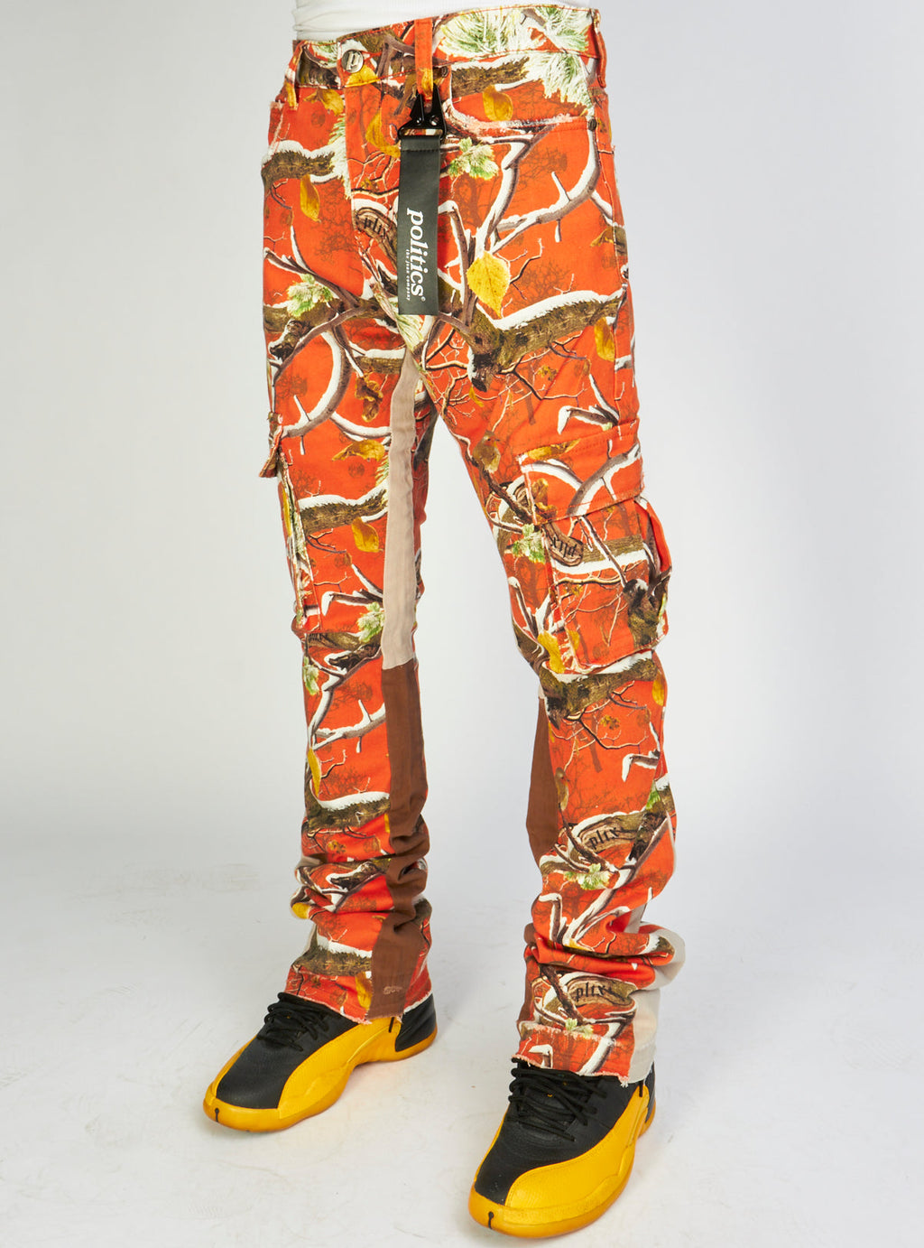 Politics Jeans - Mott - Orange Camo - Cargo Stacked Denim  - 519