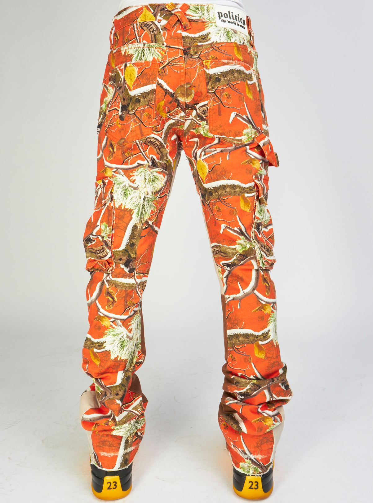 Politics Jeans - Mott - Orange Camo - Cargo Stacked Denim  - 519
