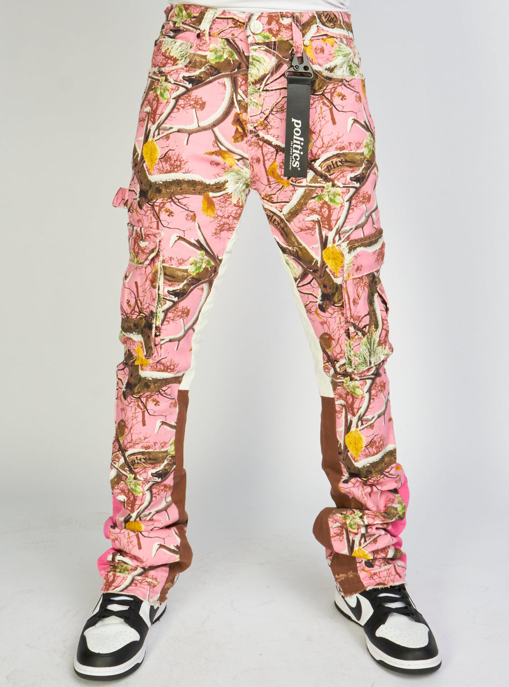 Politics Jeans - Mott - Pink Camo - Cargo Stacked Denim  - 517