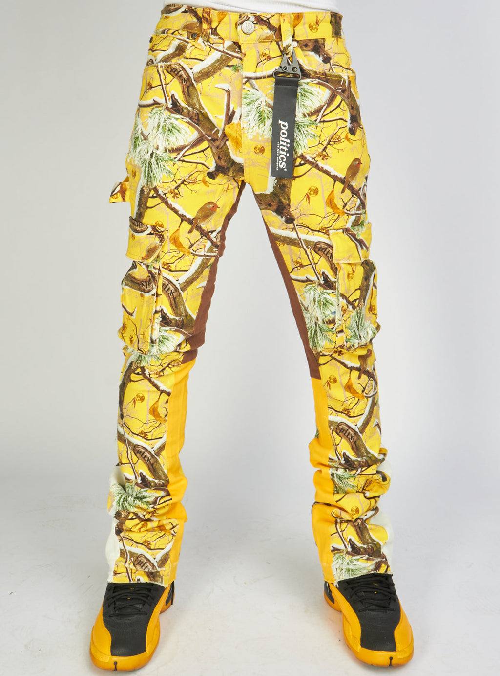 Politics Jeans - Mott - Yellow Camo - Cargo Stacked Denim  - 516