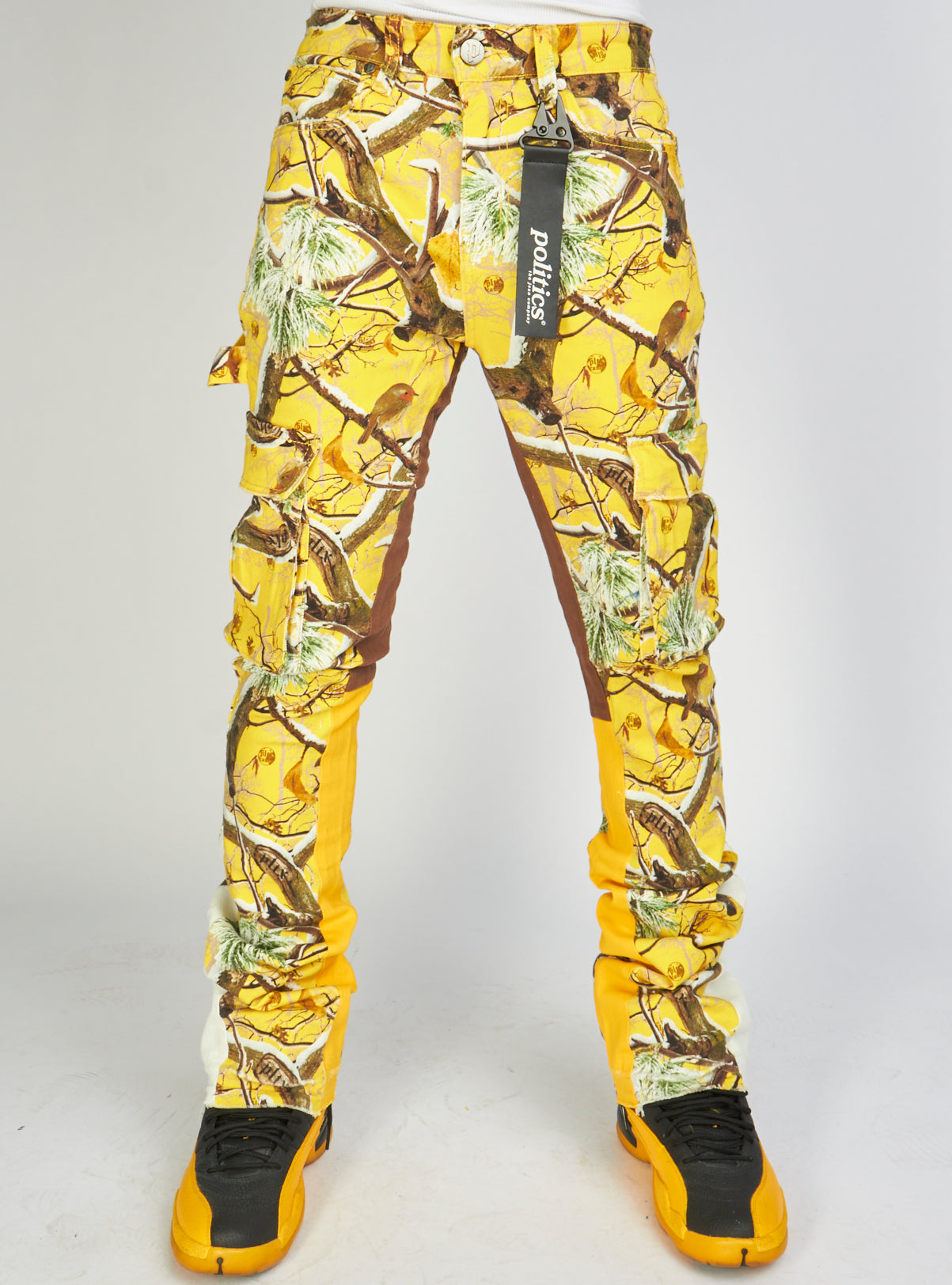 Politics Jeans - Mott - Yellow Camo - Cargo Stacked Denim  - 516