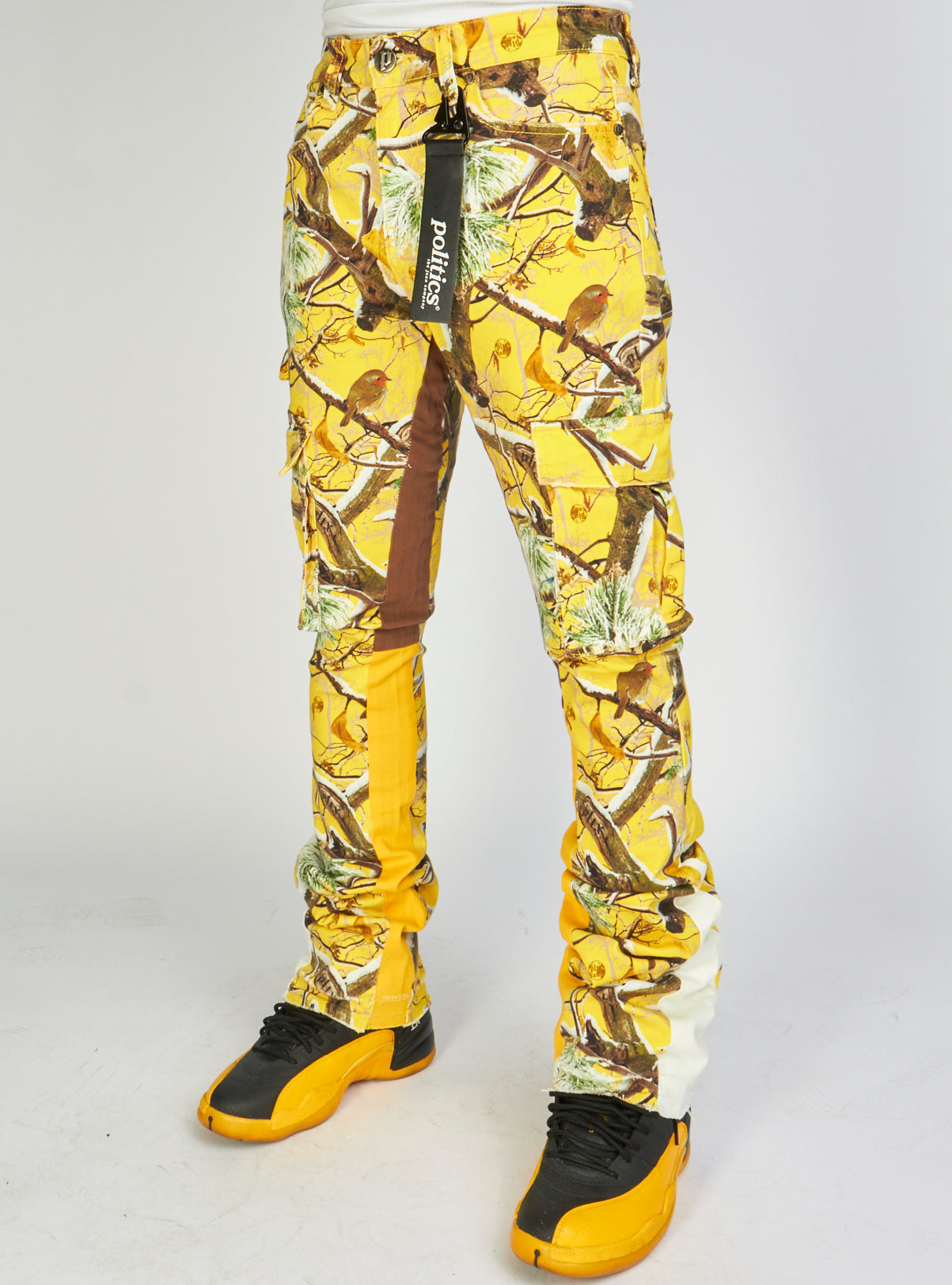 Politics Jeans - Mott - Yellow Camo - Cargo Stacked Denim  - 516