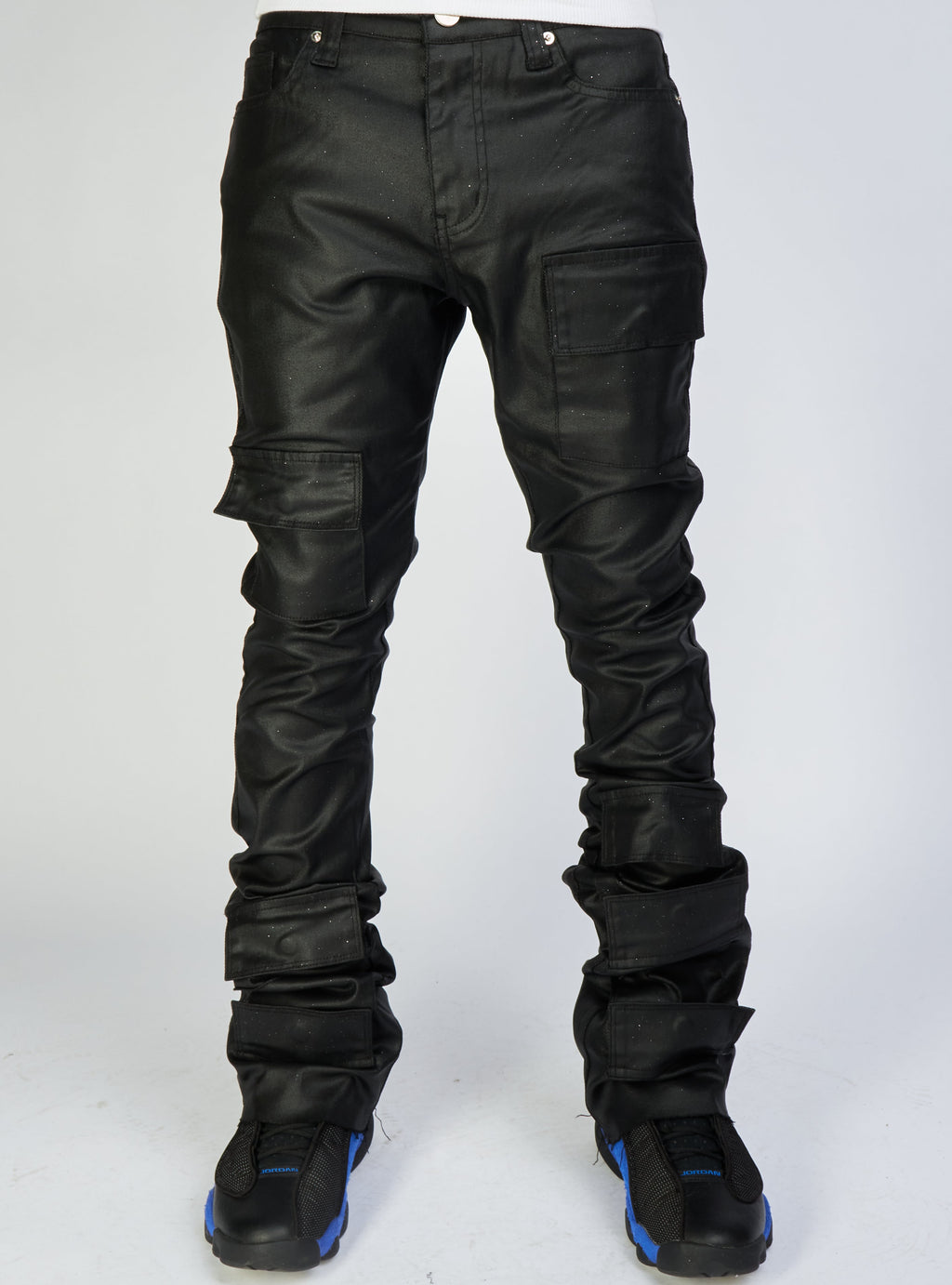 Politics Jeans - Super Stacked Cargo Flare - Marcel - Black Wax - 523