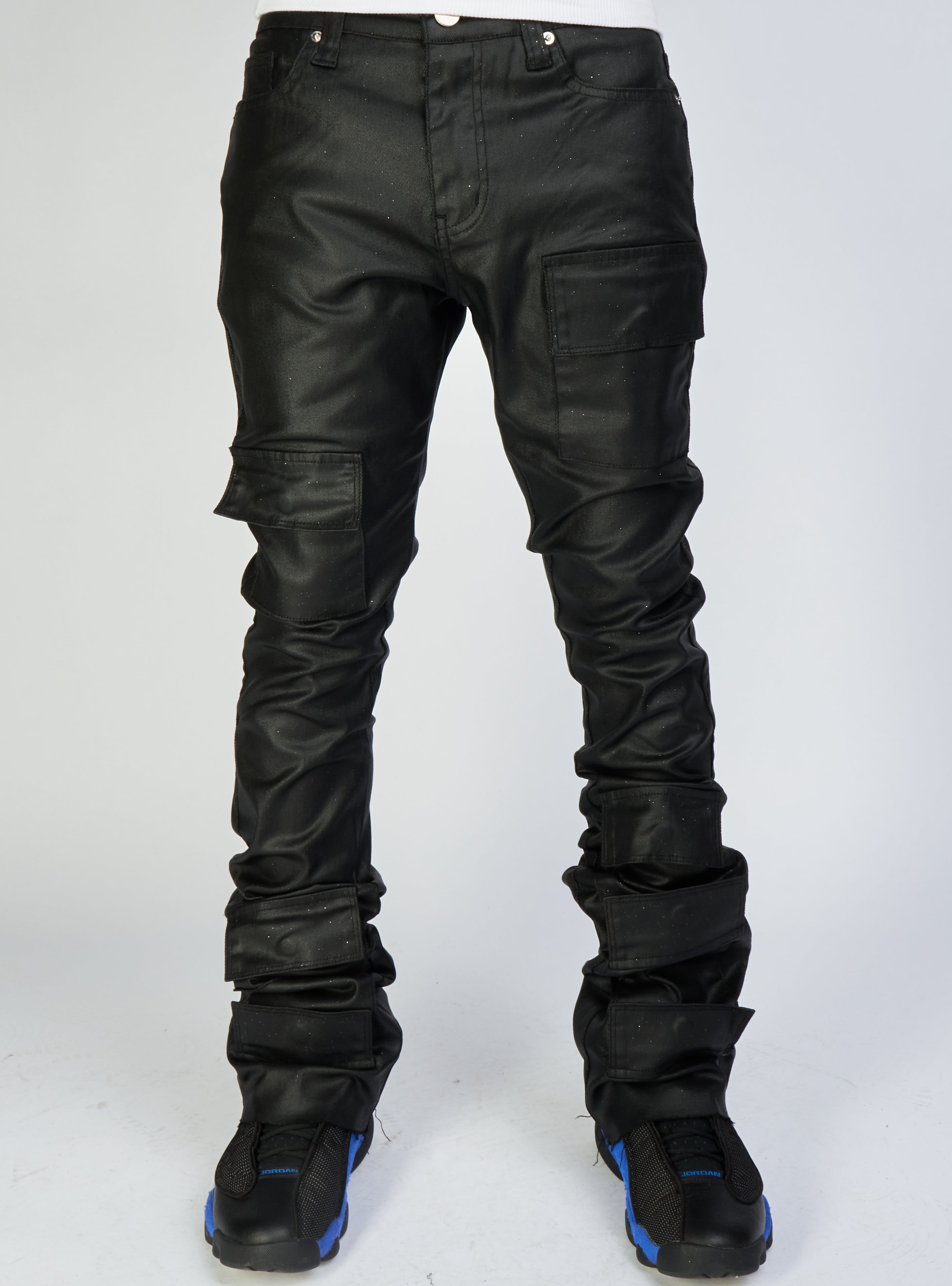 Politics Jeans - Super Stacked Cargo Flare - Marcel - Black Wax - 523