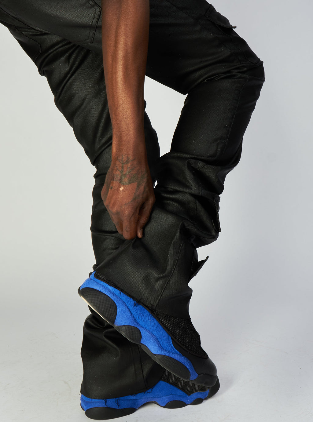 Politics Jeans - Super Stacked Cargo Flare - Marcel - Black Wax - 523