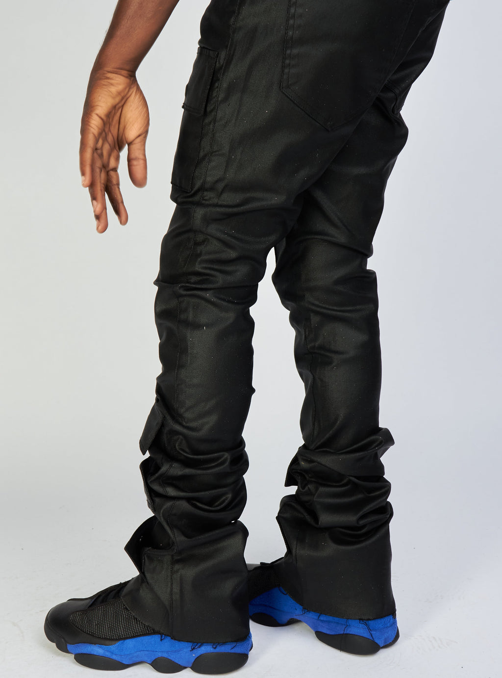 Politics Jeans - Super Stacked Cargo Flare - Marcel - Black Wax - 523
