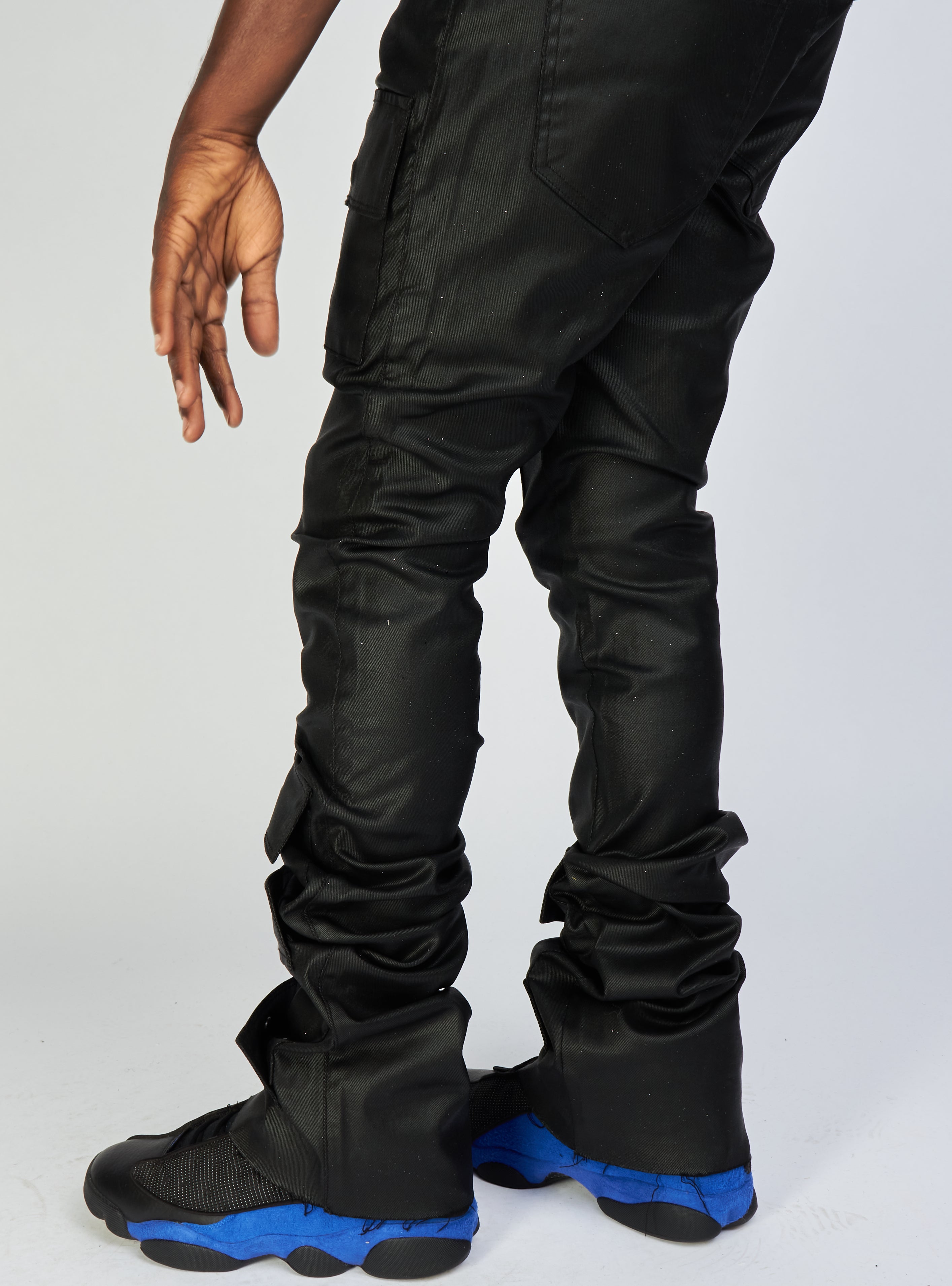Politics Jeans - Super Stacked Cargo Flare - Marcel - Black Wax - 523