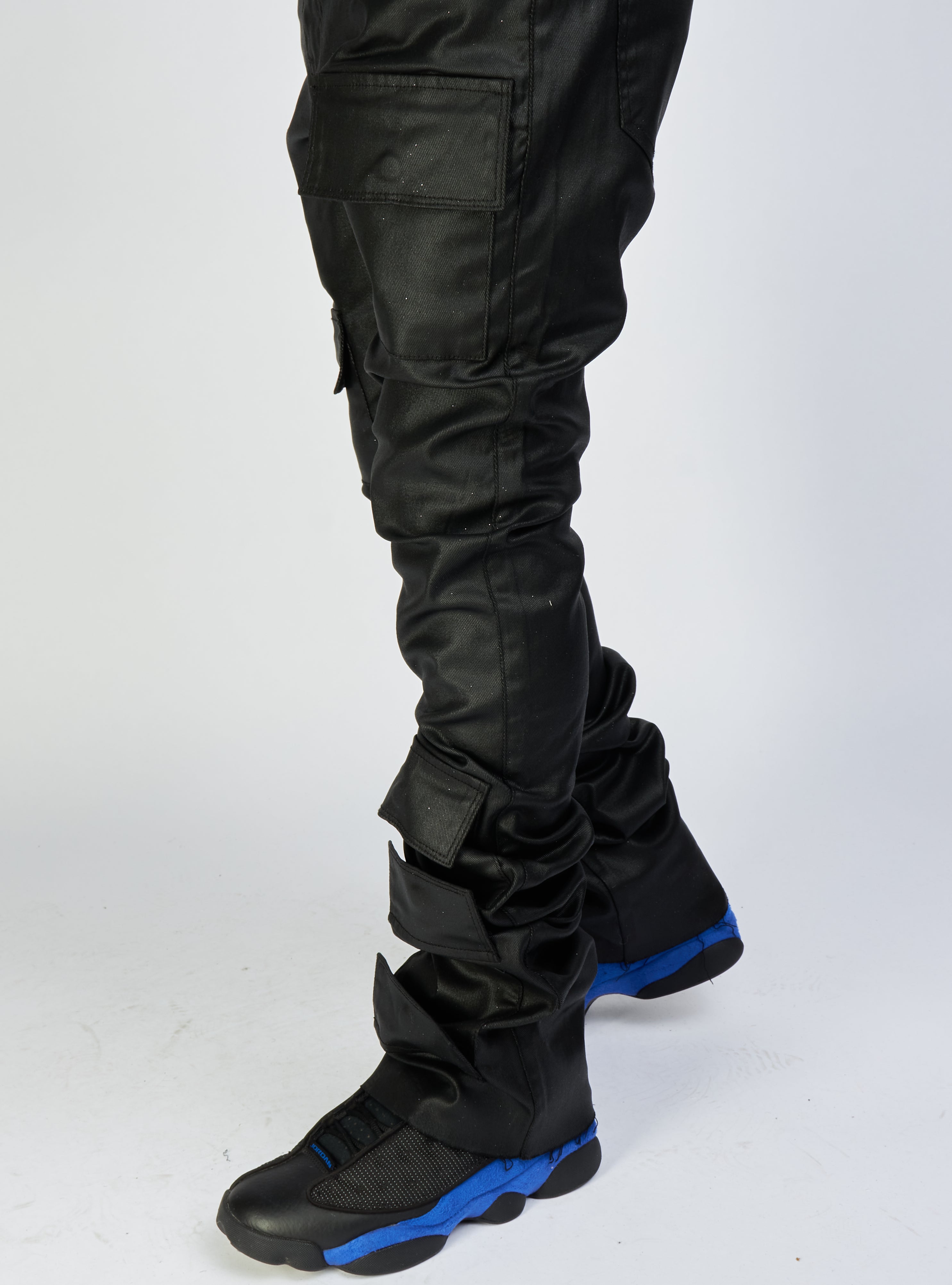 Politics Jeans - Super Stacked Cargo Flare - Marcel - Black Wax - 523