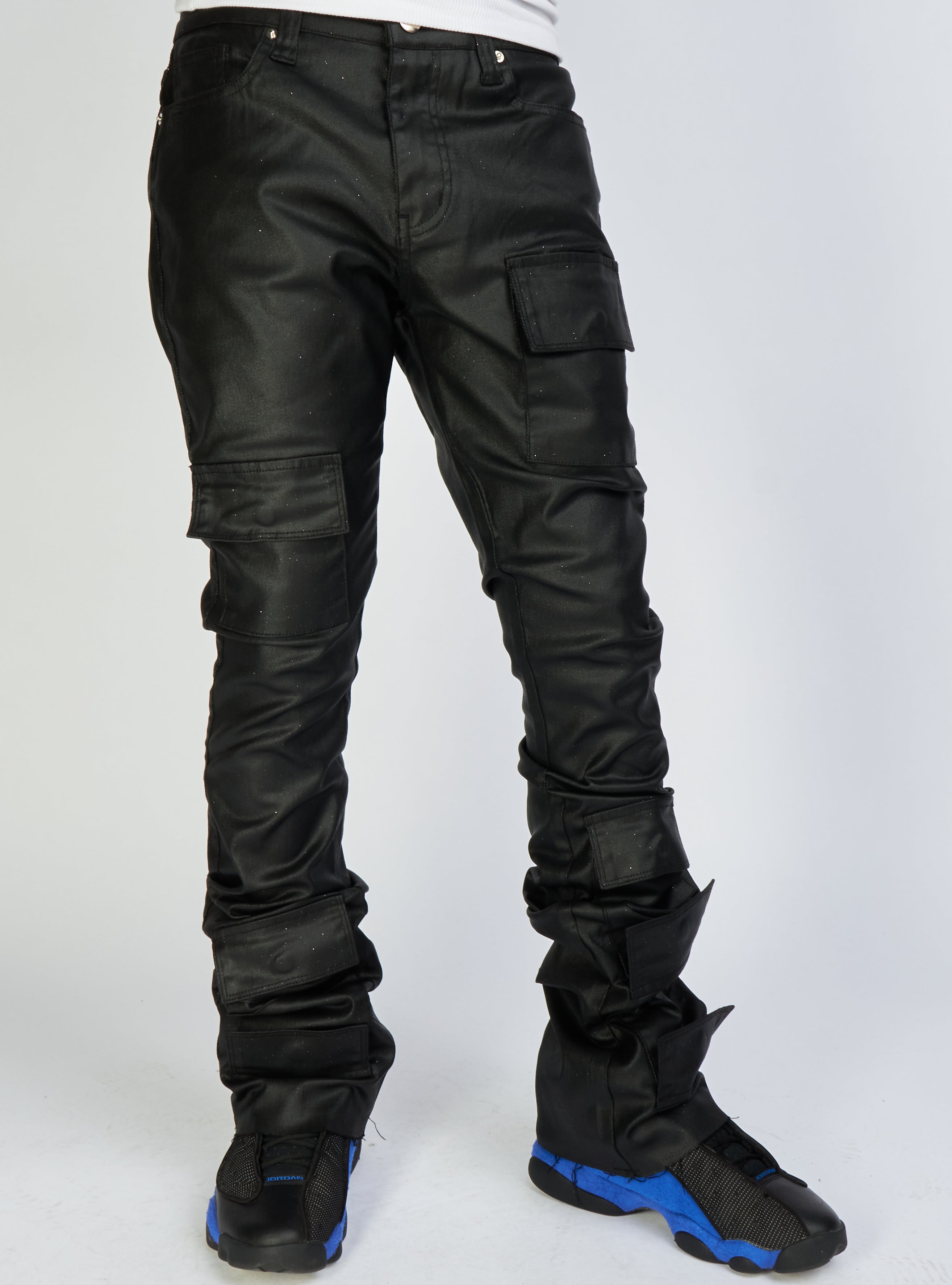 Politics Jeans - Super Stacked Cargo Flare - Marcel - Black Wax - 523