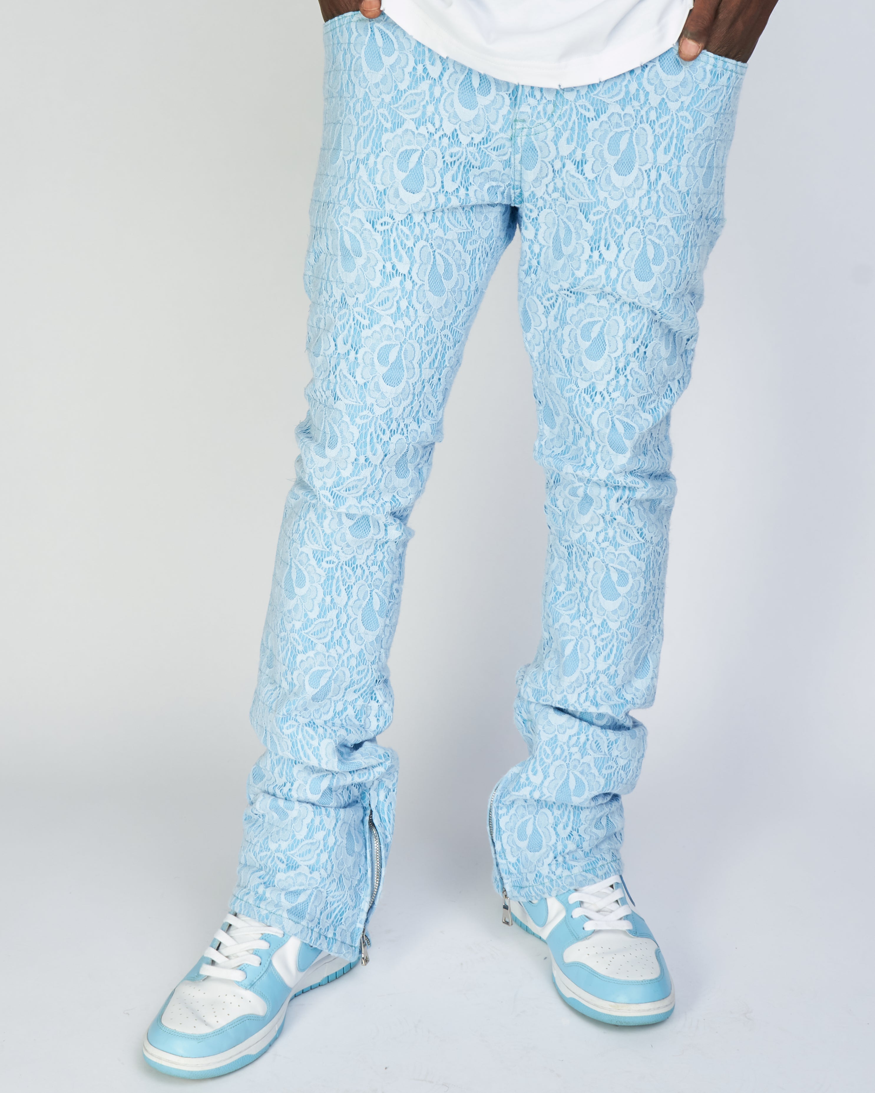 Politics Jeans - Baldwin - Baby Blue - Stacked Applique Denim  - 502
