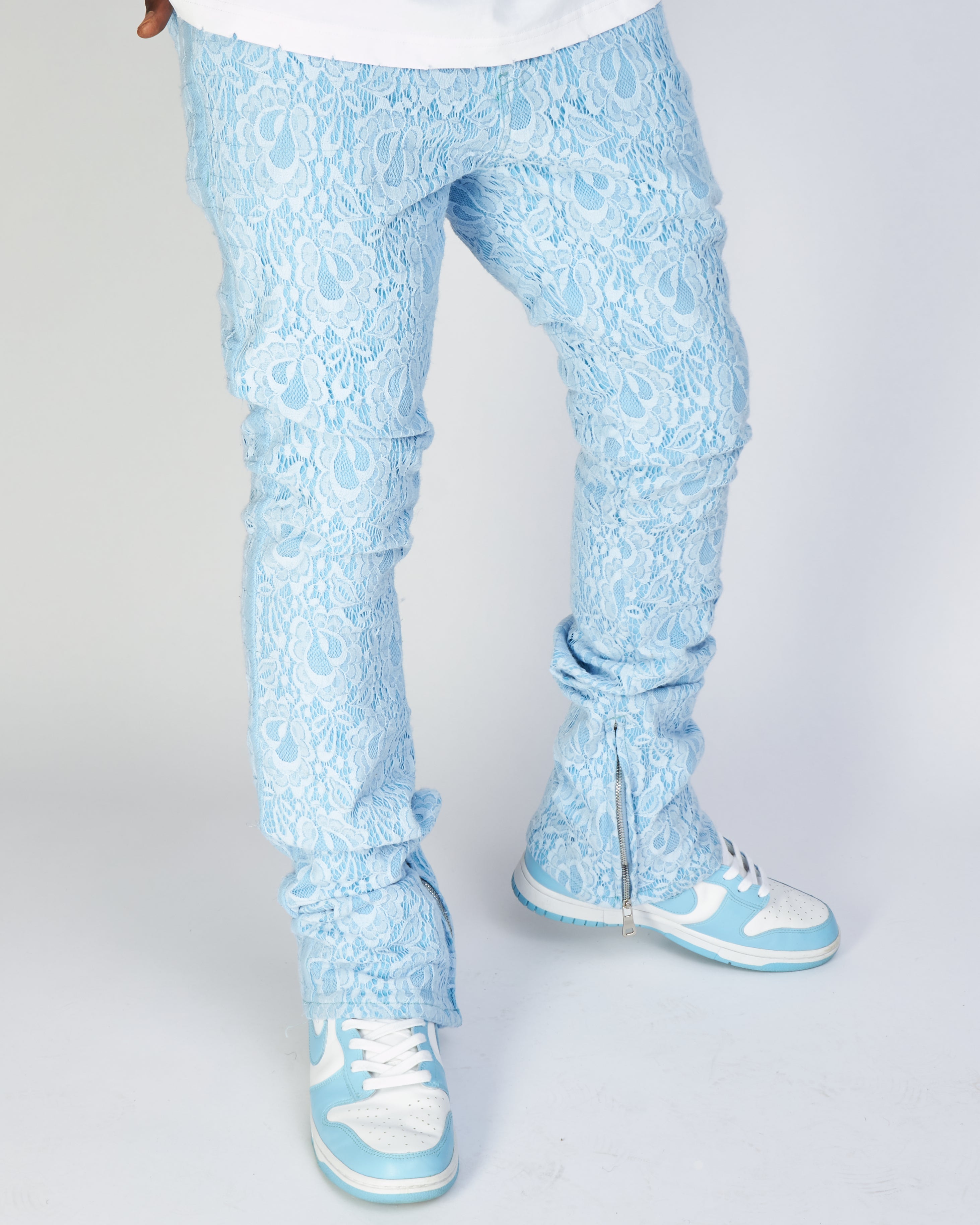 Politics Jeans - Baldwin - Baby Blue - Stacked Applique Denim  - 502