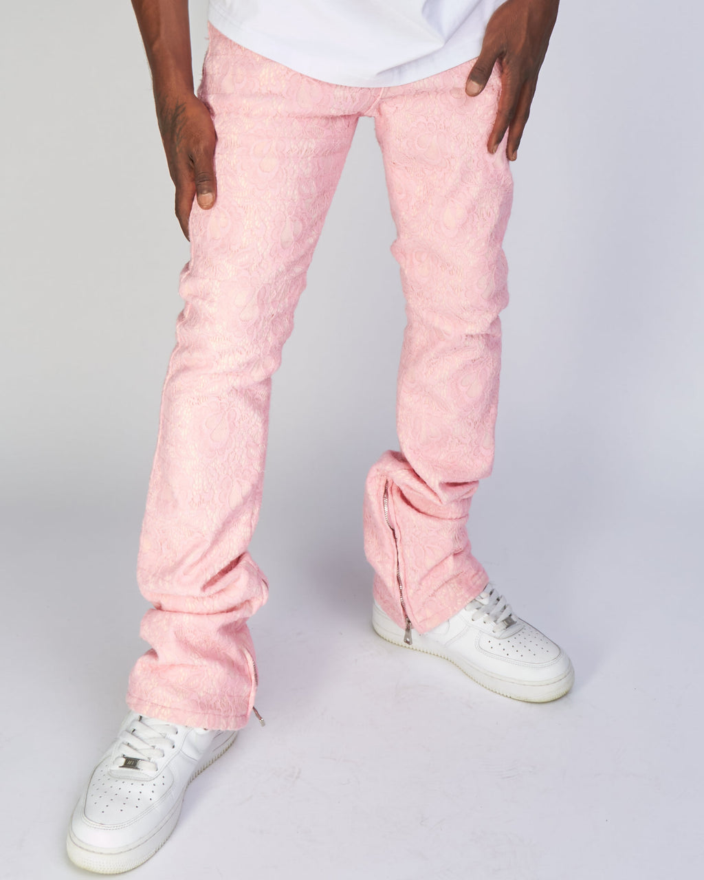 Politics Jeans - Baldwin - Pink  - Stacked Applique Denim  - 501