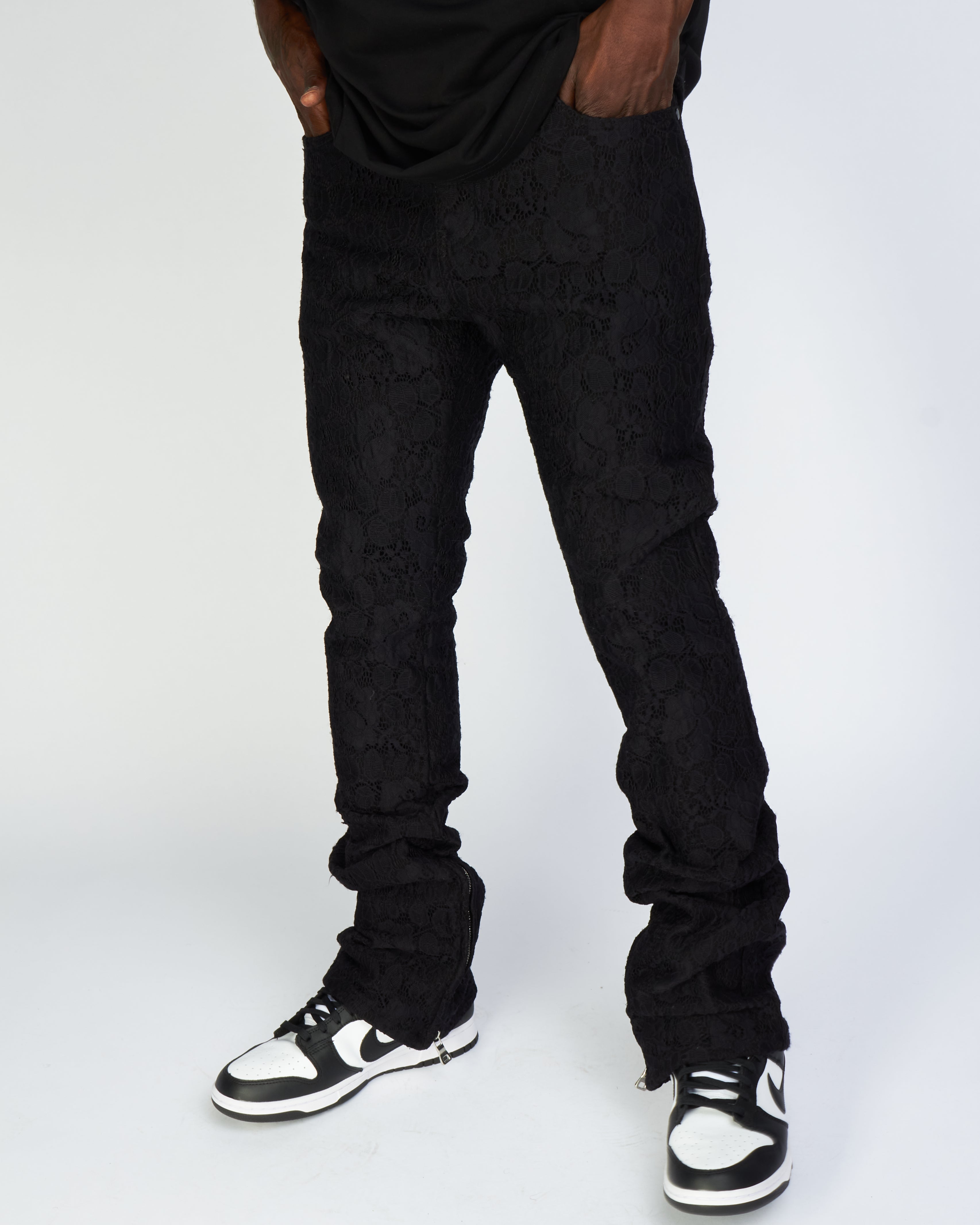 Politics Jeans - Baldwin - Black - Stacked Applique Denim  - 504