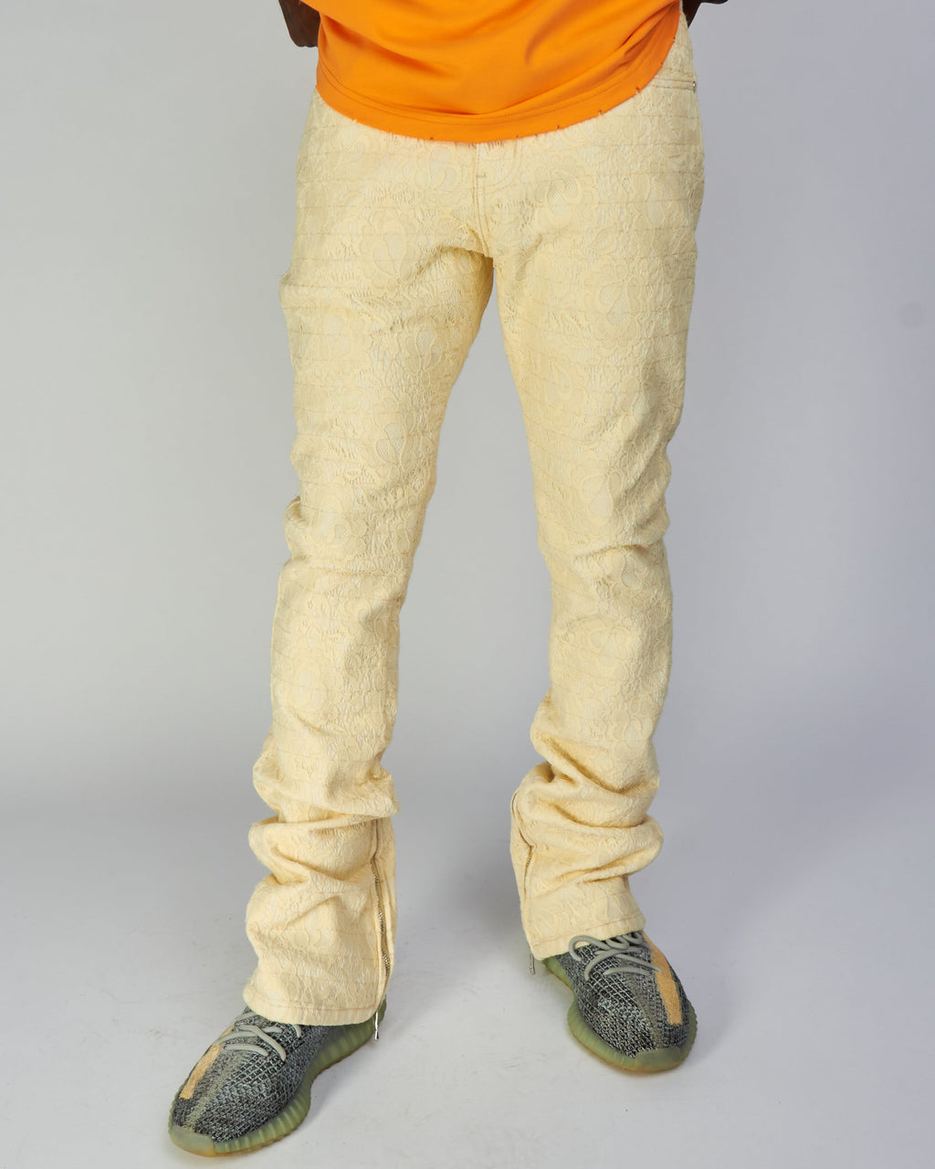 Politics Jeans - Baldwin - Cream - Stacked Applique Denim  - 503