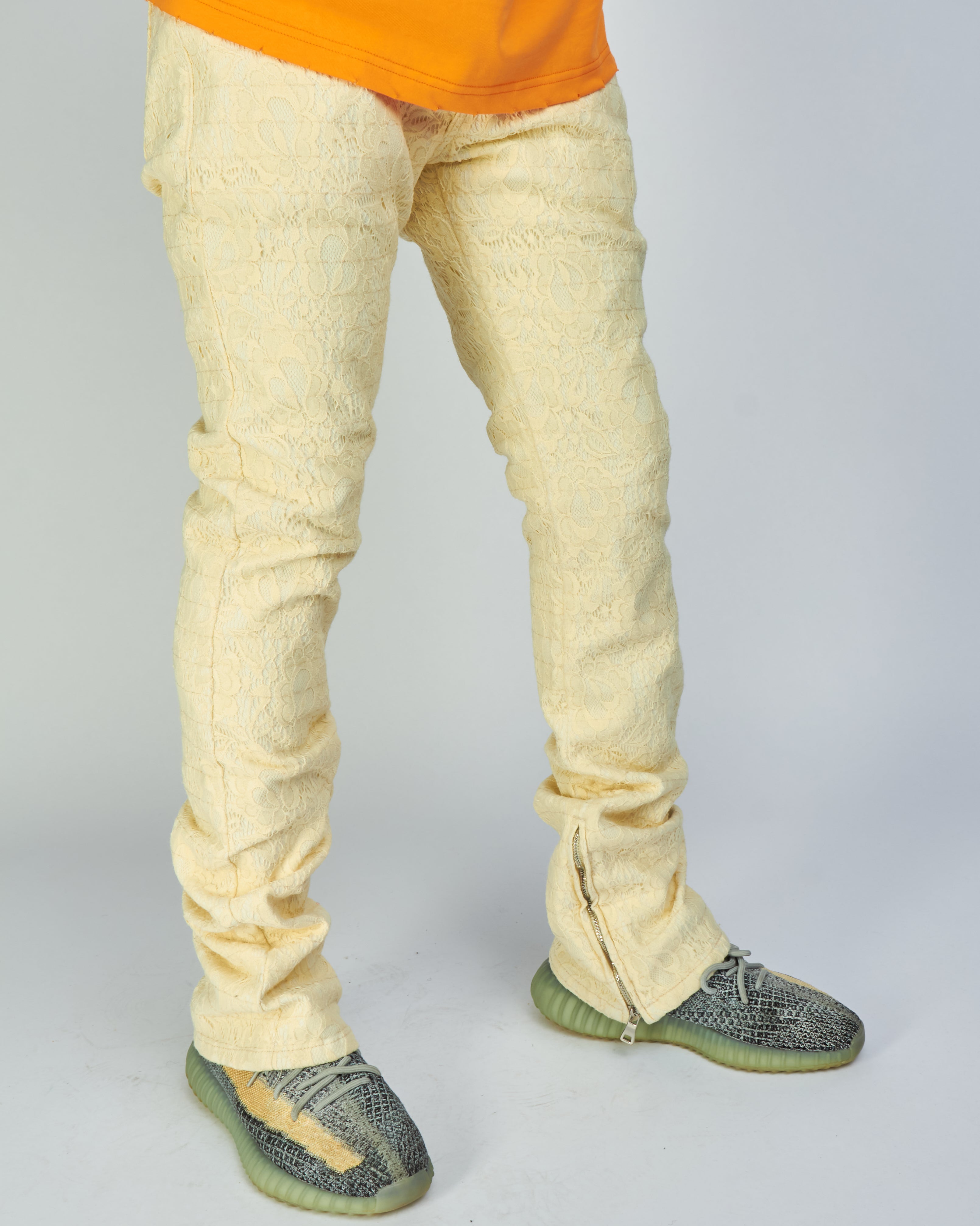 Politics Jeans - Baldwin - Cream - Stacked Applique Denim  - 503