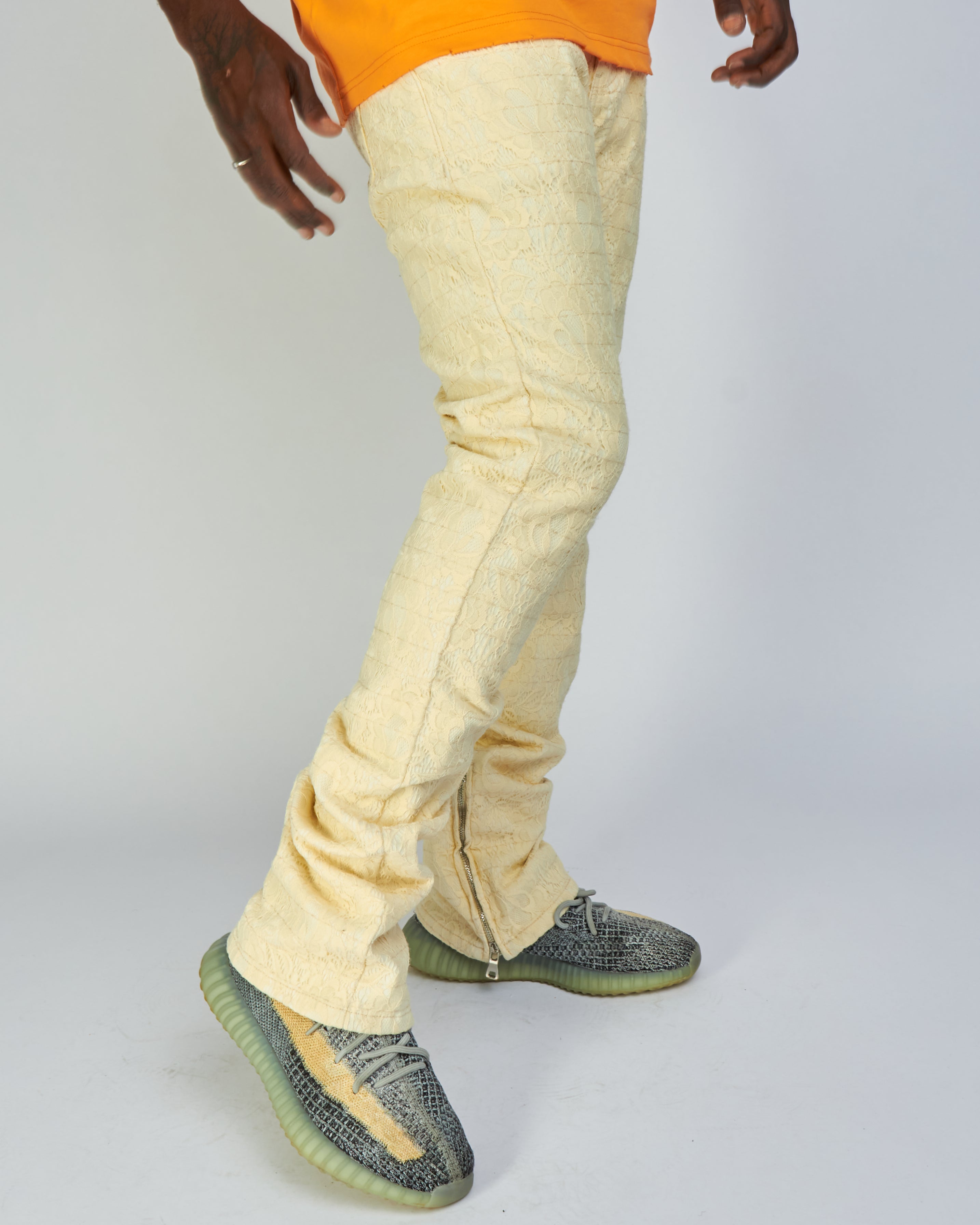 Politics Jeans - Baldwin - Cream - Stacked Applique Denim  - 503