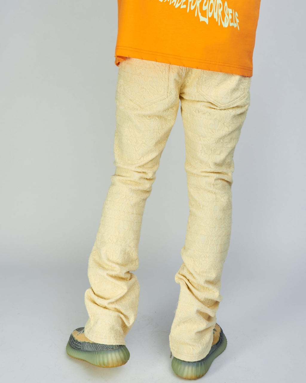 Politics Jeans - Baldwin - Cream - Stacked Applique Denim  - 503