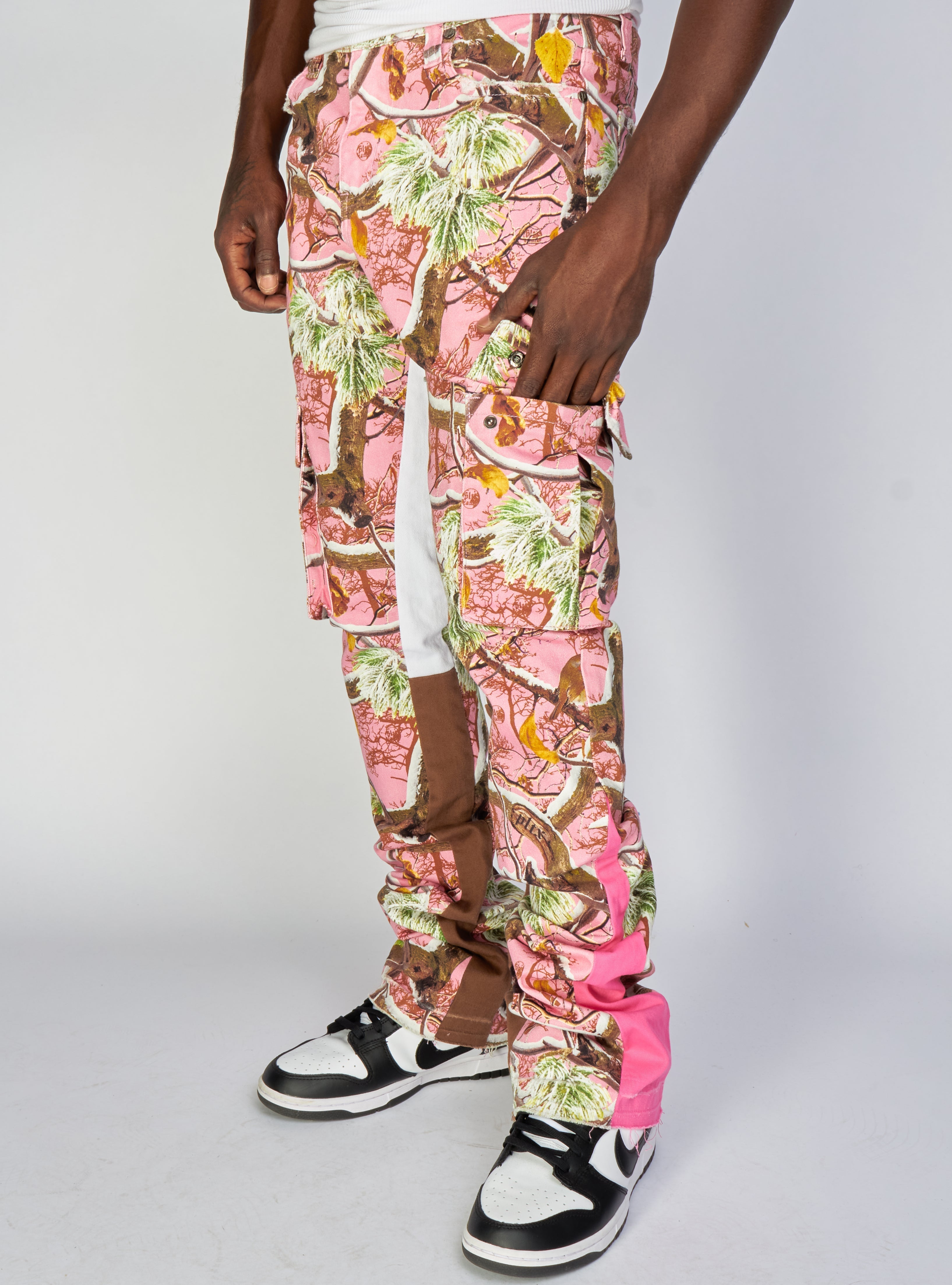 Politics Jeans - Mott - Pink Camo - Cargo Stacked Denim  - 517