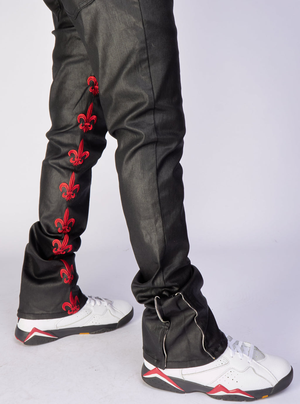 Politics Jeans - Endacott - Black with Red  - 501