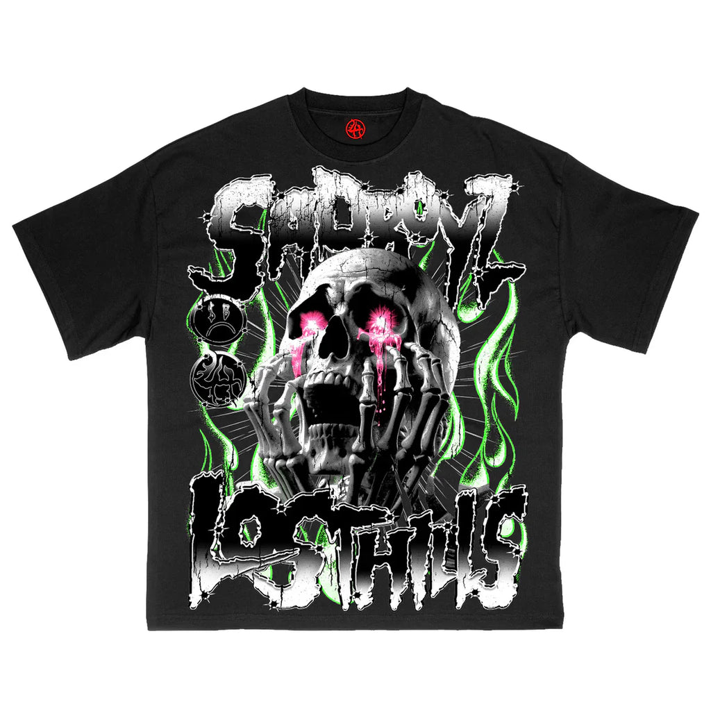 Lost Hills T-Shirt - Sad Boyz - Black Wash - LHSBSHORTS004