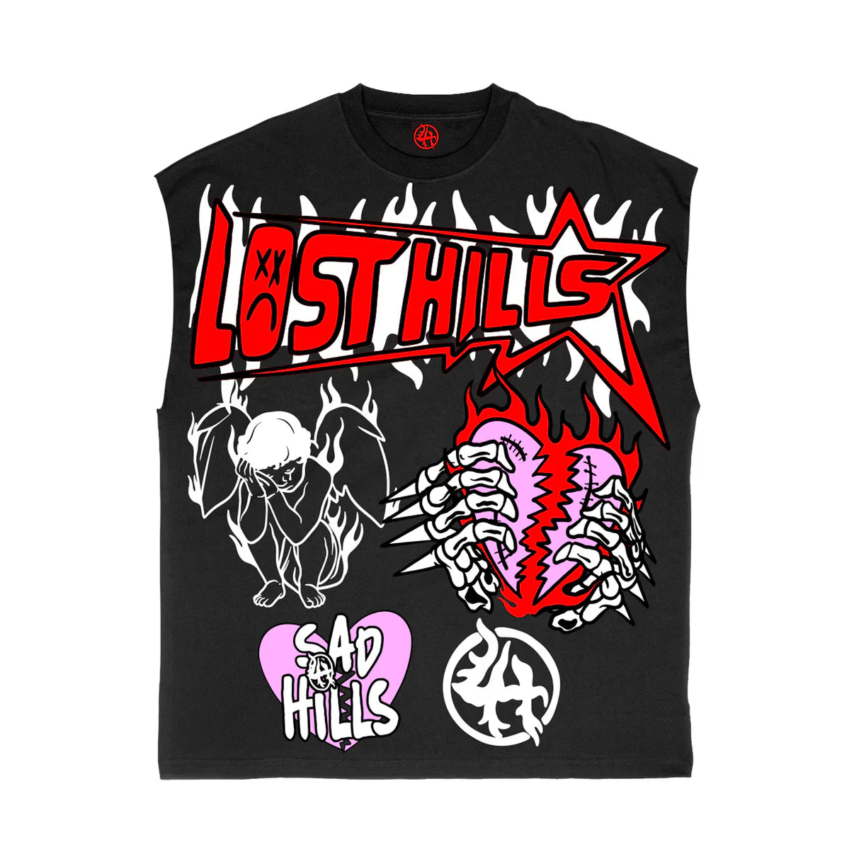 Lost Hills Tank Top - Sad Hills - Black - LHSBCUTOFF005