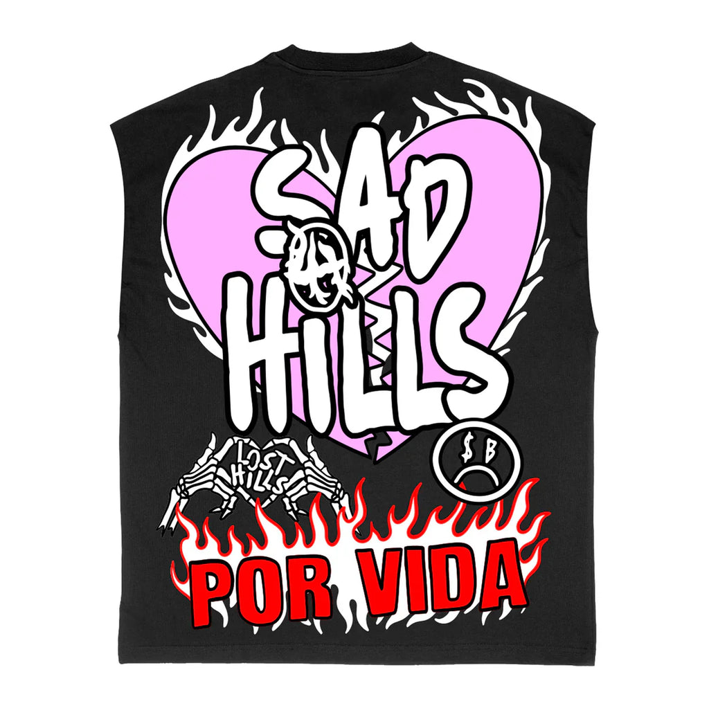 Lost Hills Tank Top - Sad Hills - Black - LHSBCUTOFF005