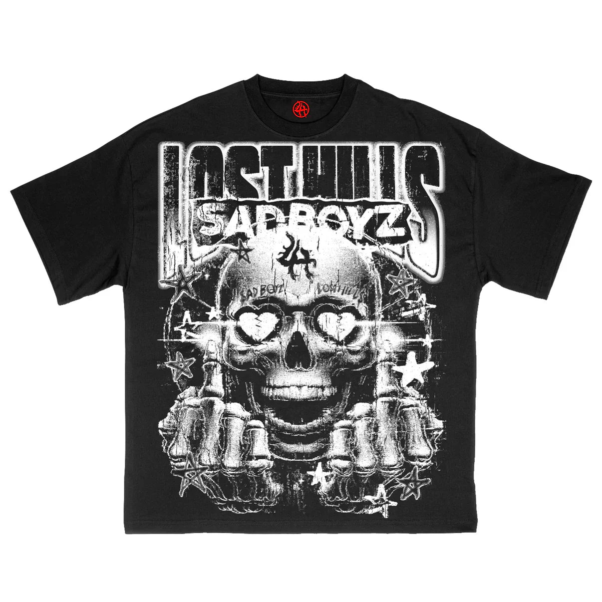 Lost Hills T-Shirt - Sad Boyz - Black Wash - LHSBTEE007
