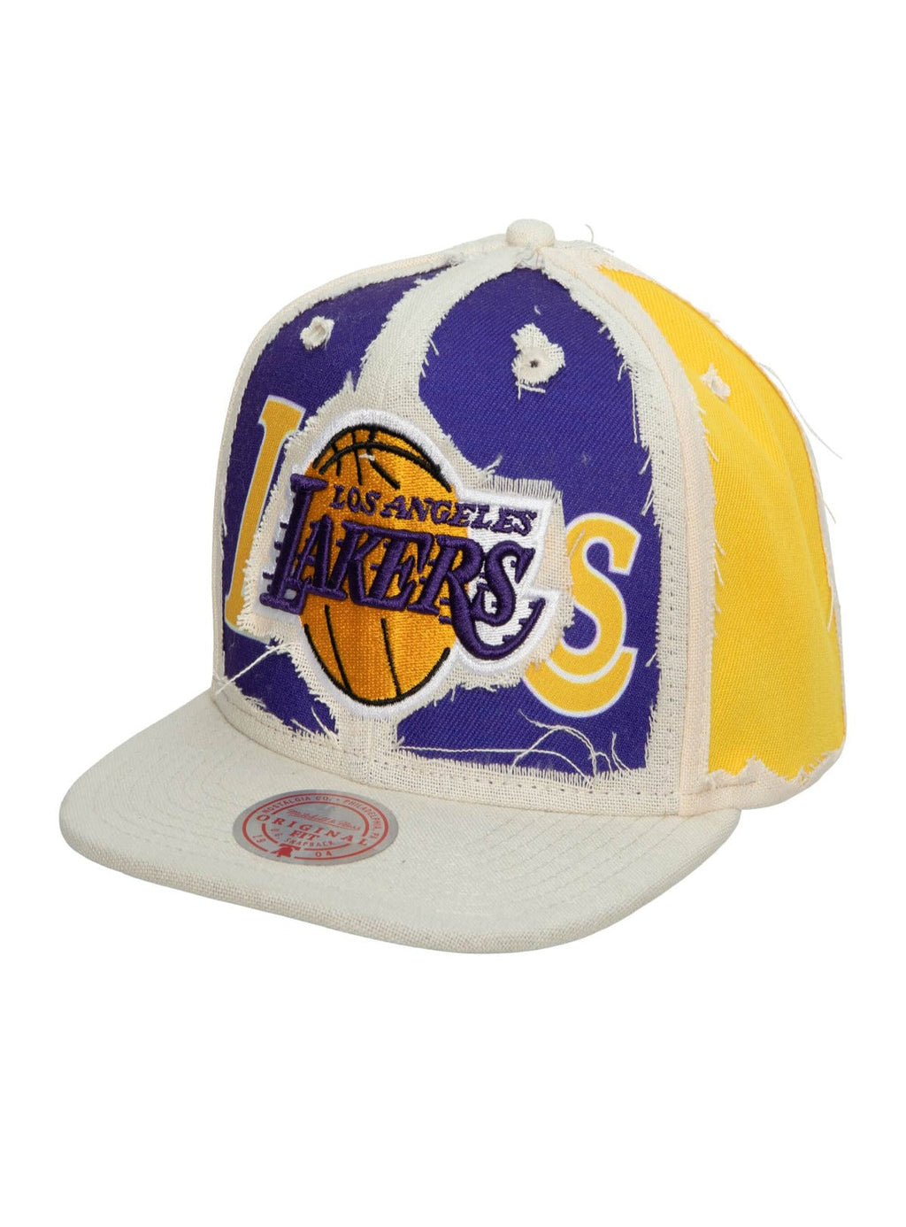 Mitchell & Ness Hat - NBA Cut Away Snapback - Lakers - Off White - SH20118