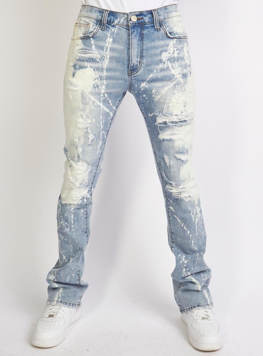 Politics Flare Stacked Jeans - Barlow - Light Blast - 504