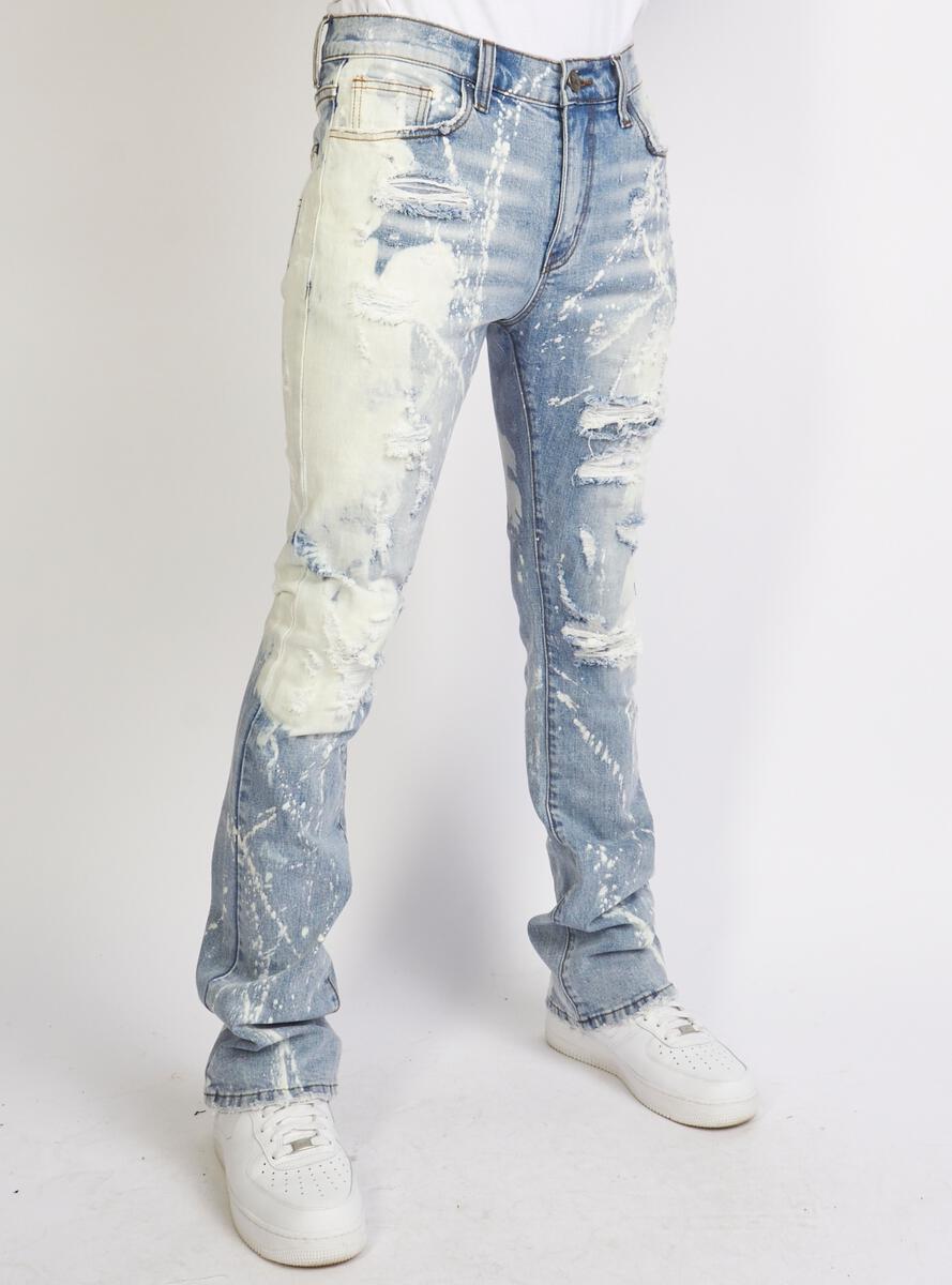 Politics Flare Stacked Jeans - Barlow - Light Blast - 504