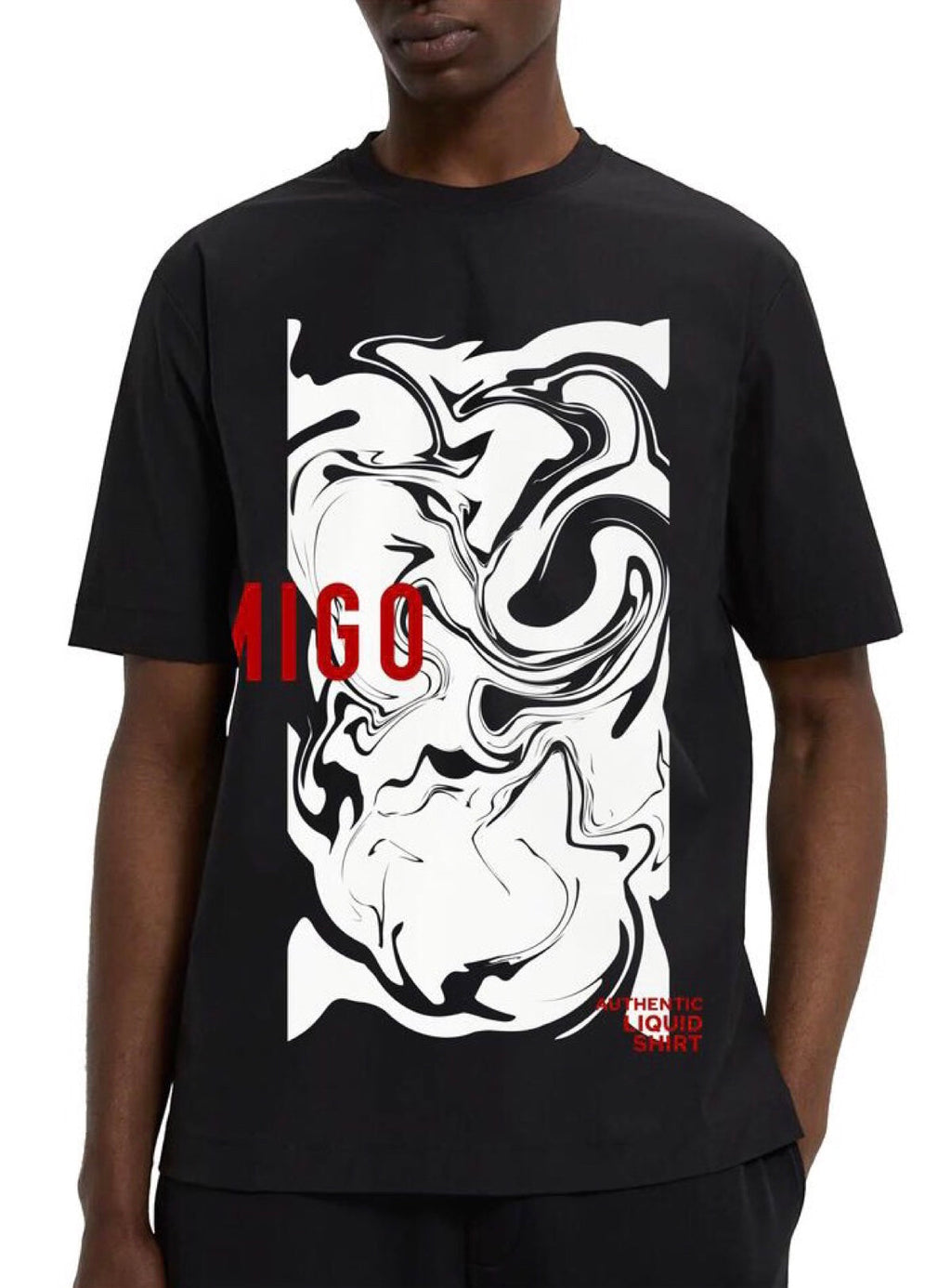 Inimigo T-Shirt - Liquid Splash - Dark Black - ITS9207