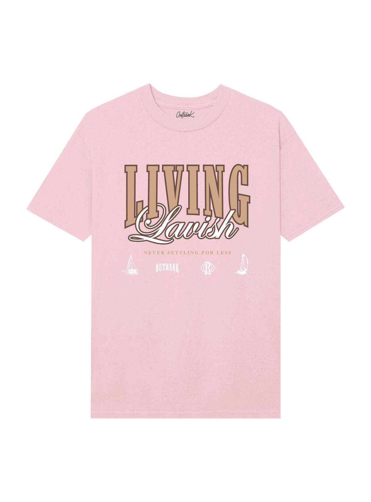Outrank T-Shirt - Living Lavish - NL Light Pink - QS620