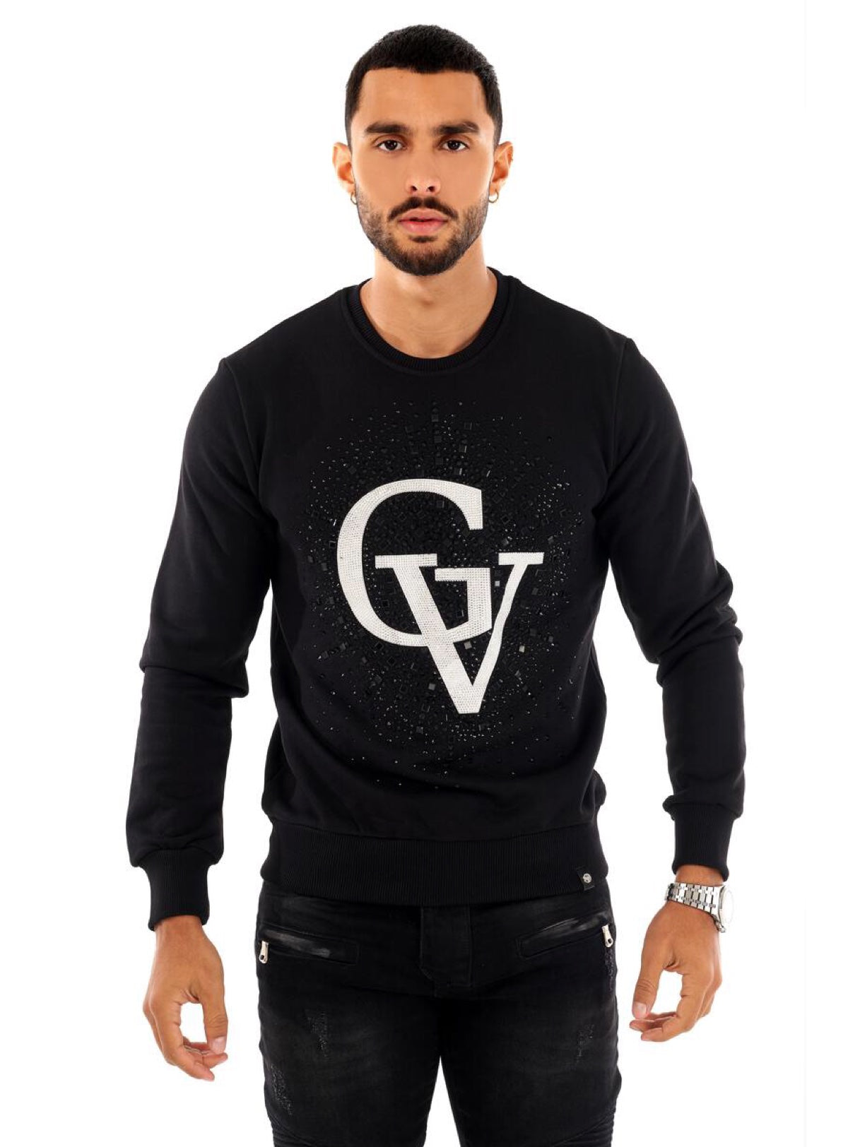 George V Sweatshirt - GV Logo - Black - GV2341