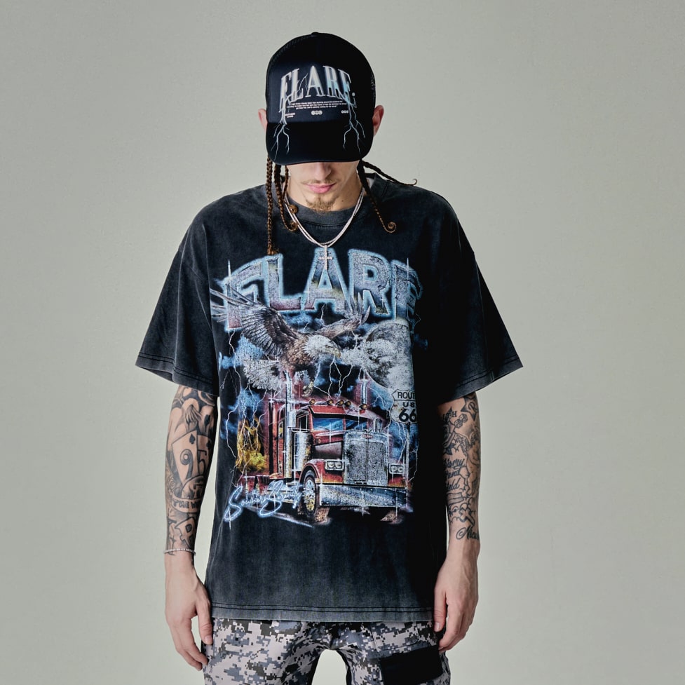 Flare T-Shirt - Long Haul - Black